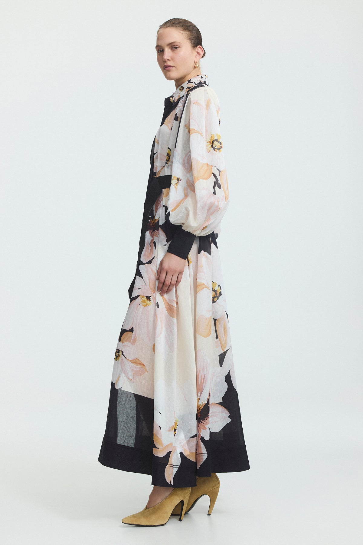 rosanna jersey midi tea dress Shirt | Fleur De Nuit 1629