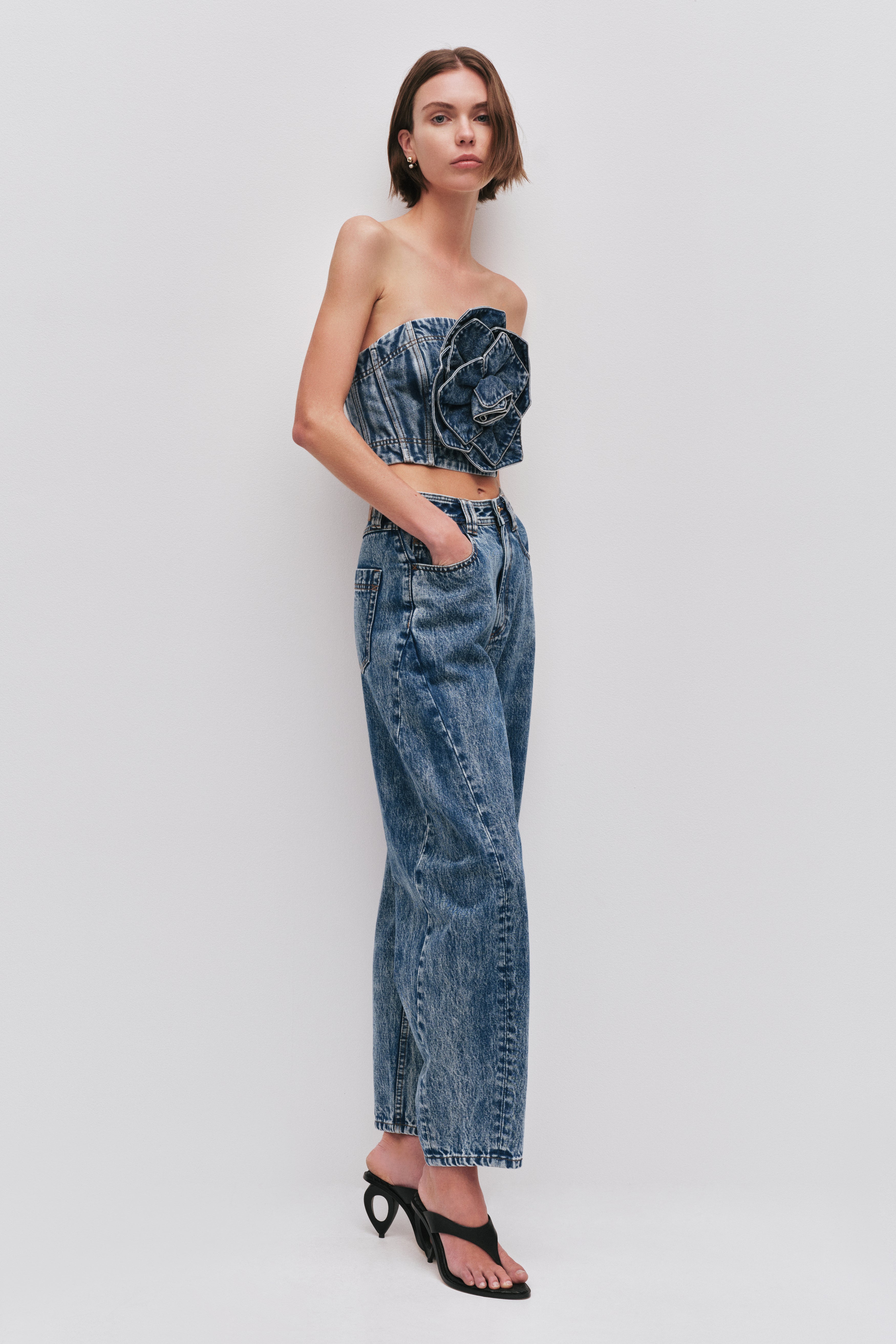 Angelina Denim Bustier