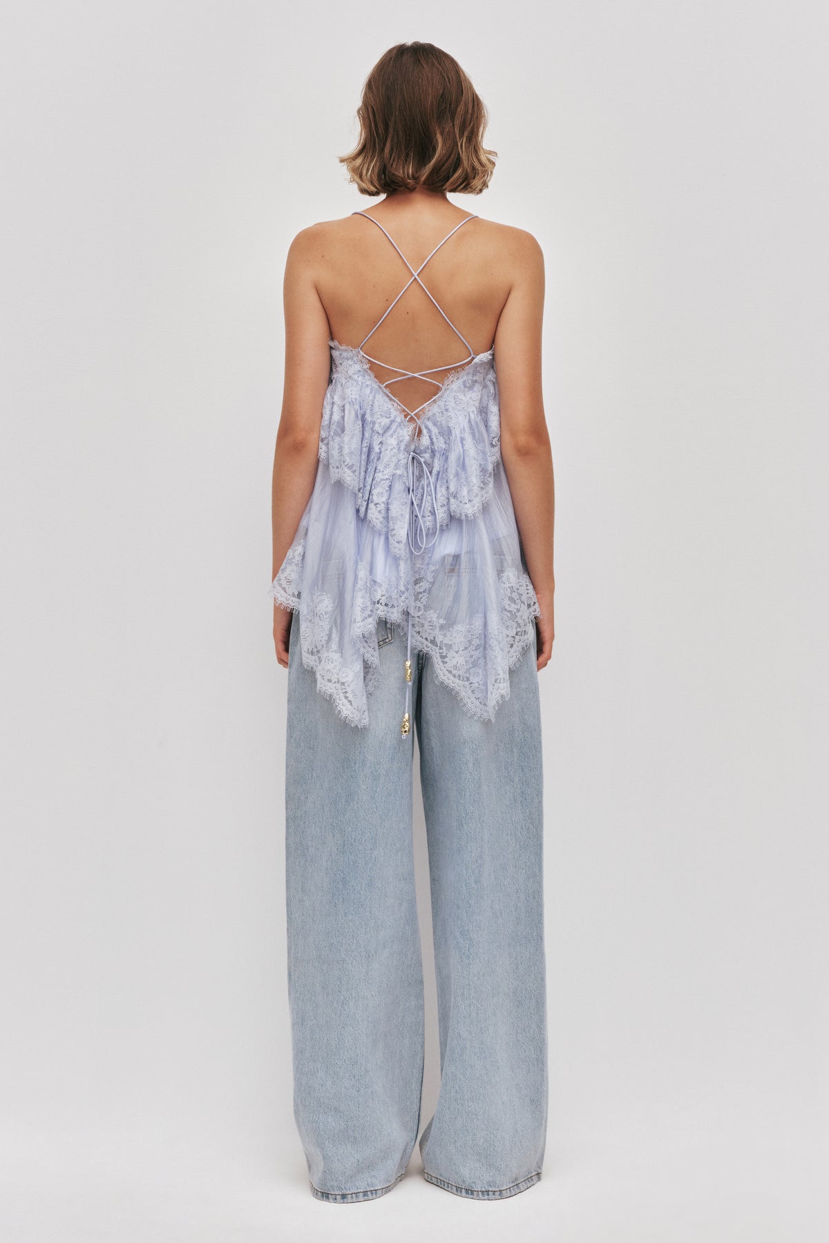 Ophelia Lace Cami | French Blue | Aje – Aje International