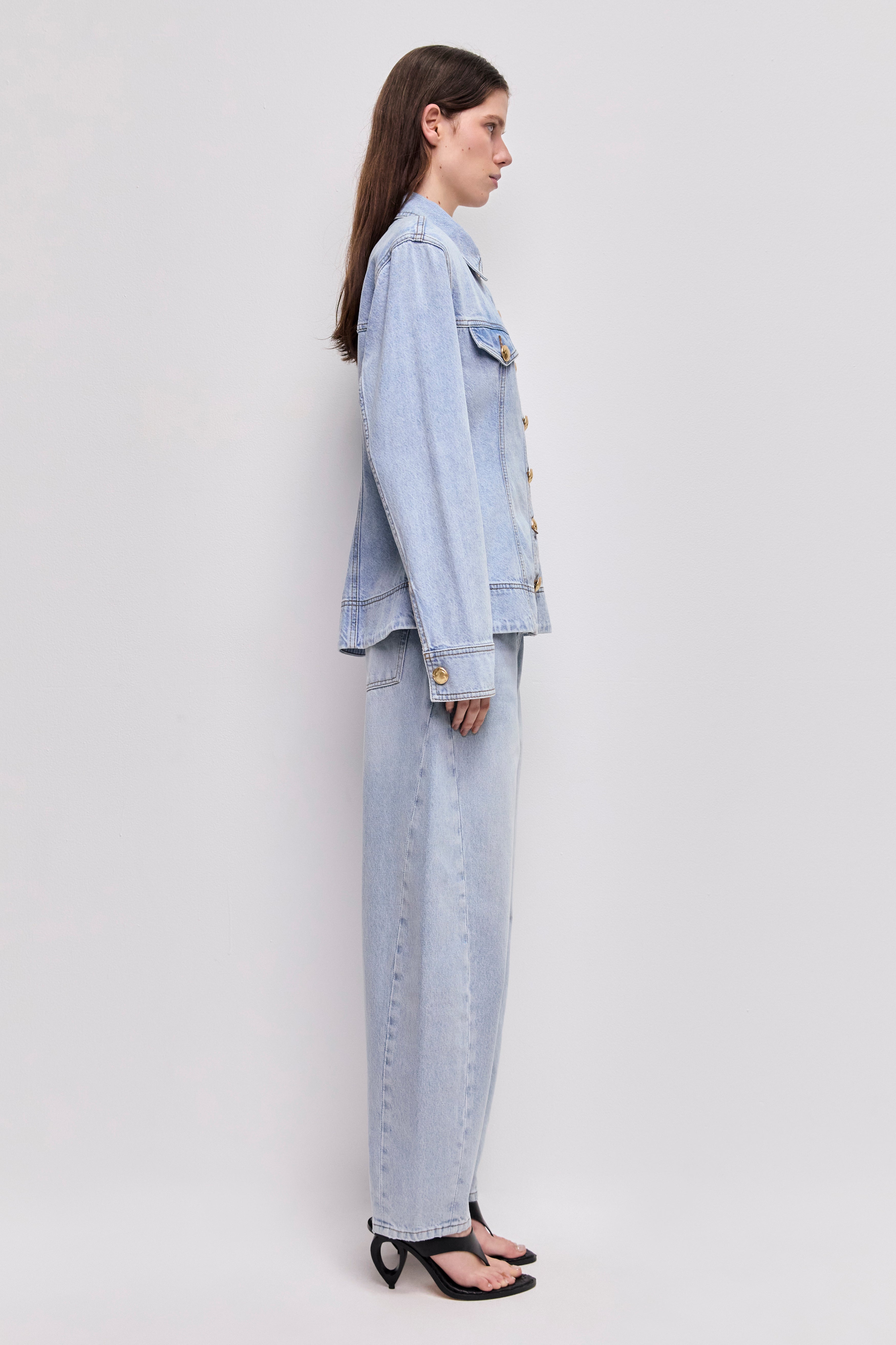 Tia Fitted Denim Shirt