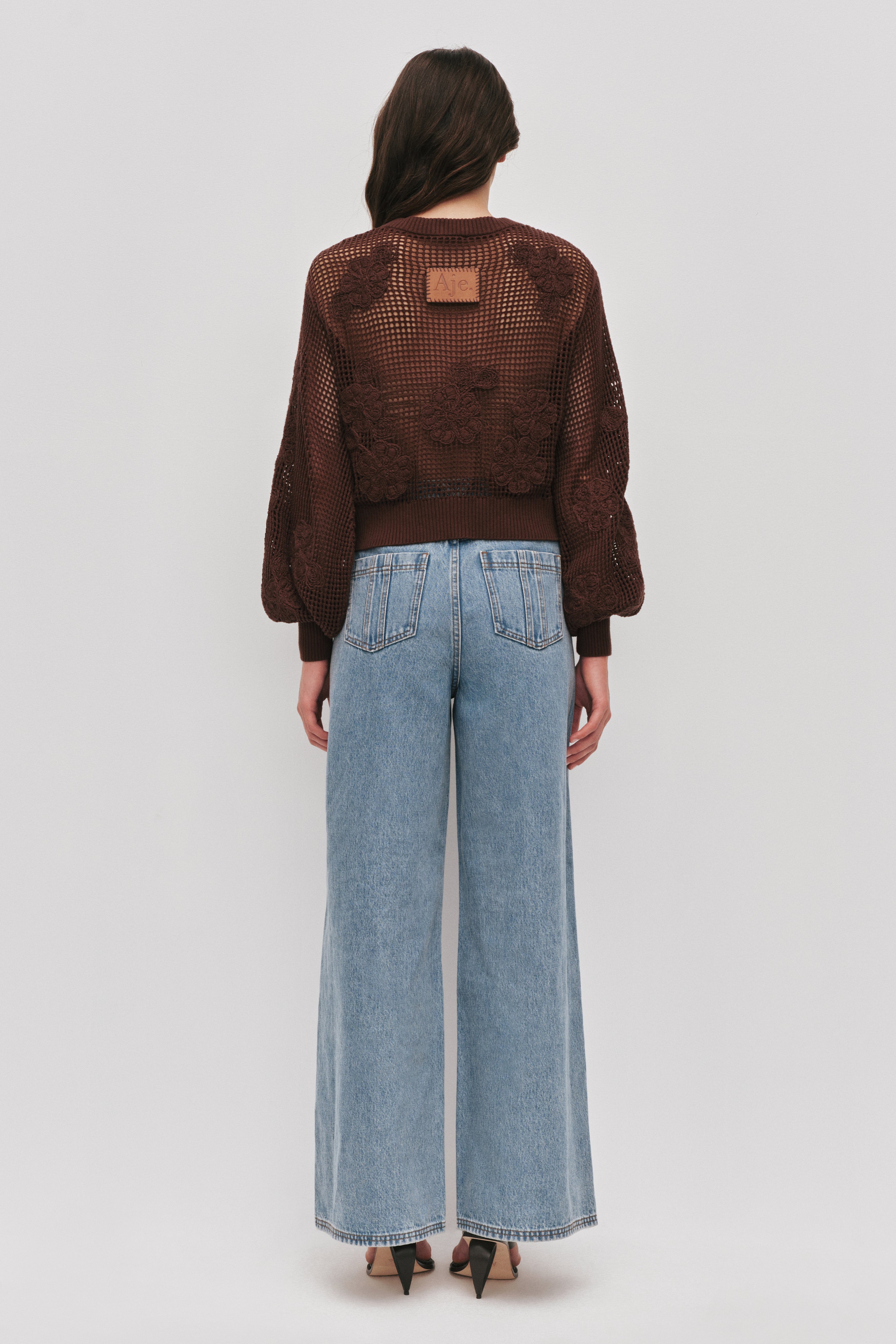 ADORE ニットガーデン38 Gardenia Knit Cardigan | Chocolate | Aje – Aje ROW