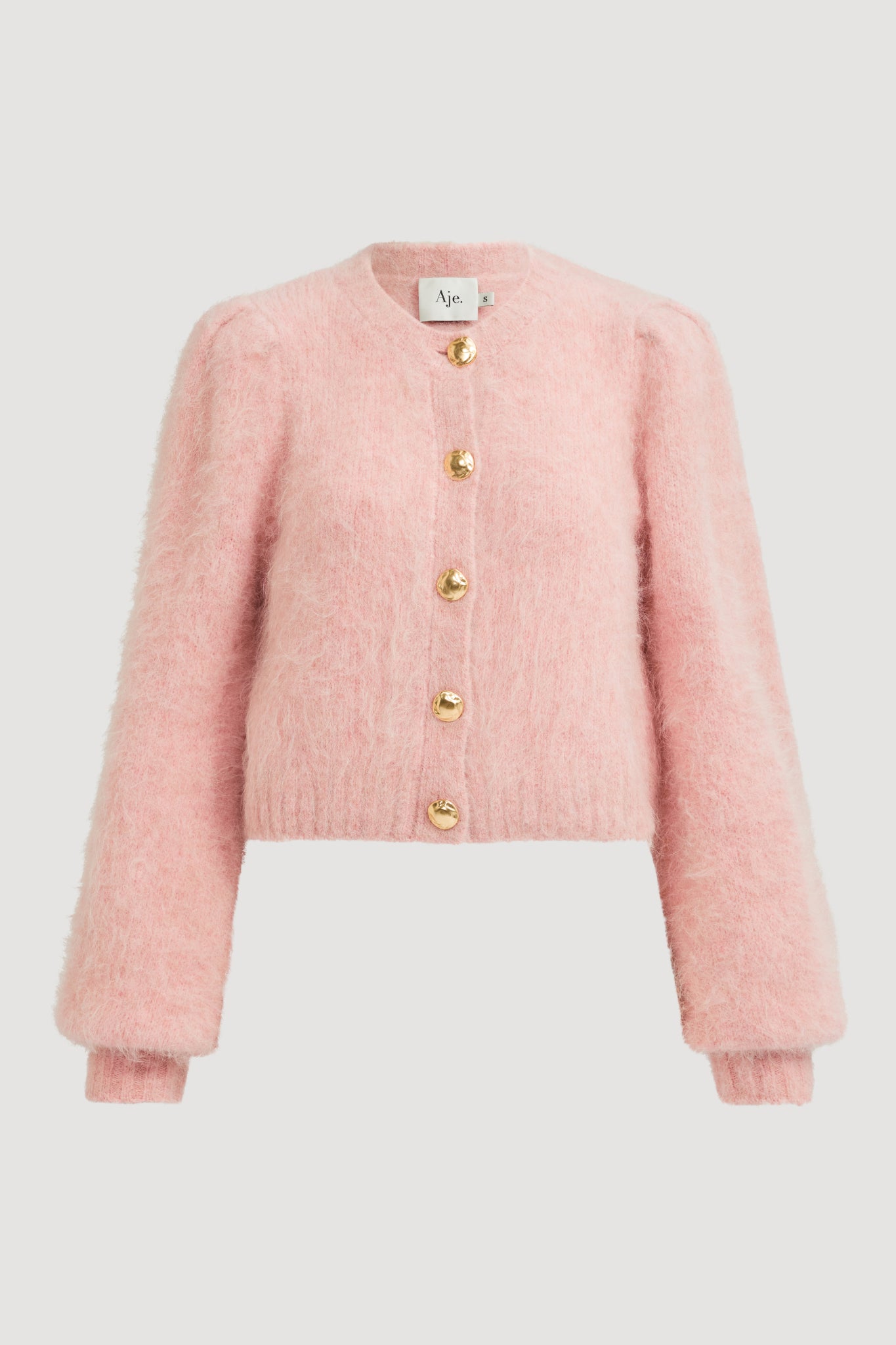 Rene✨パフスリーブカーディガン36 Renee Spongy Cropped Cardigan Yellow | Garage