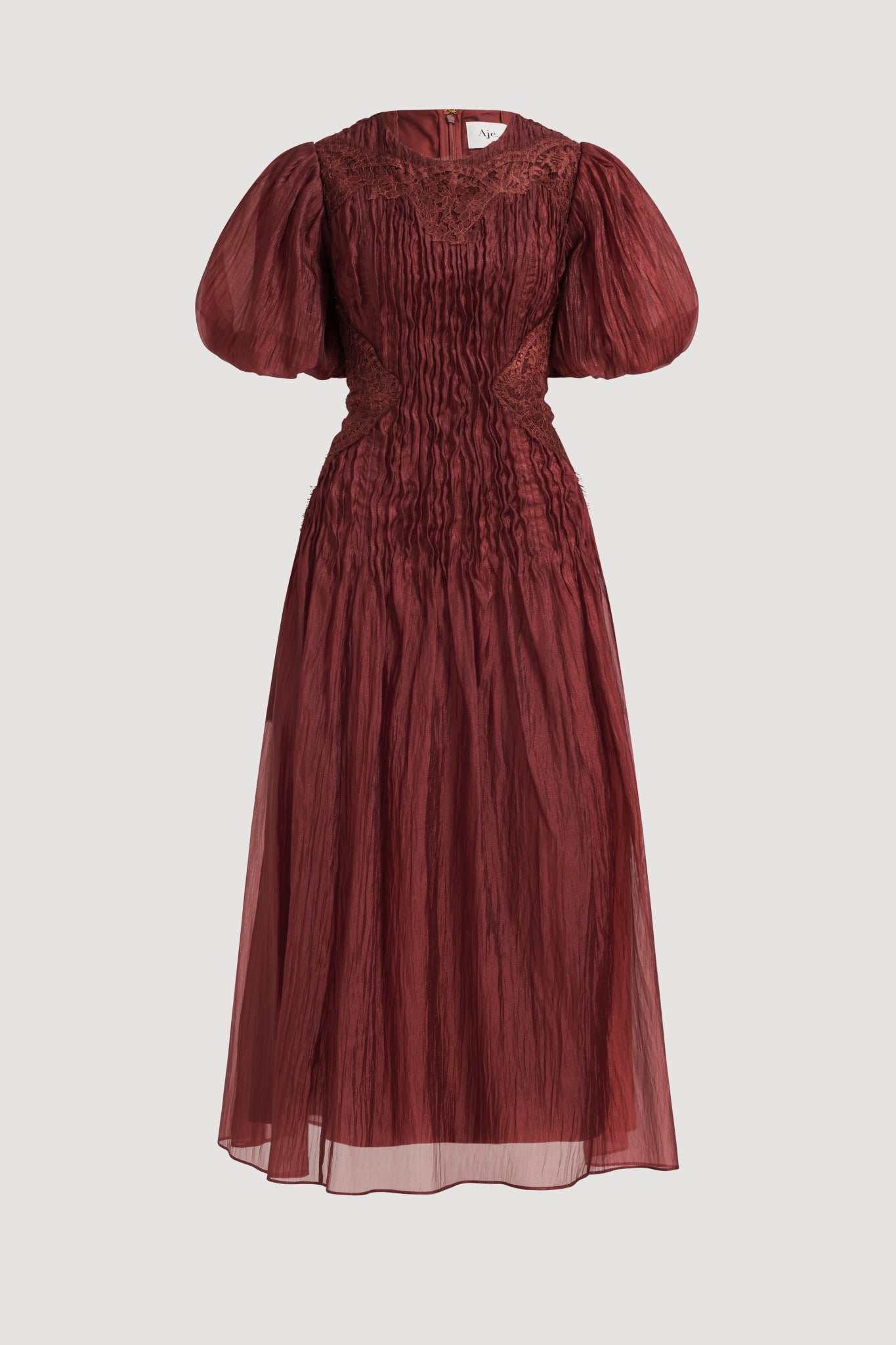 Ophelia Lace Midi Dress | Mahogany | Aje Aje International Ophelia Lace Midi Dress | Mahogany | Aje Aje International