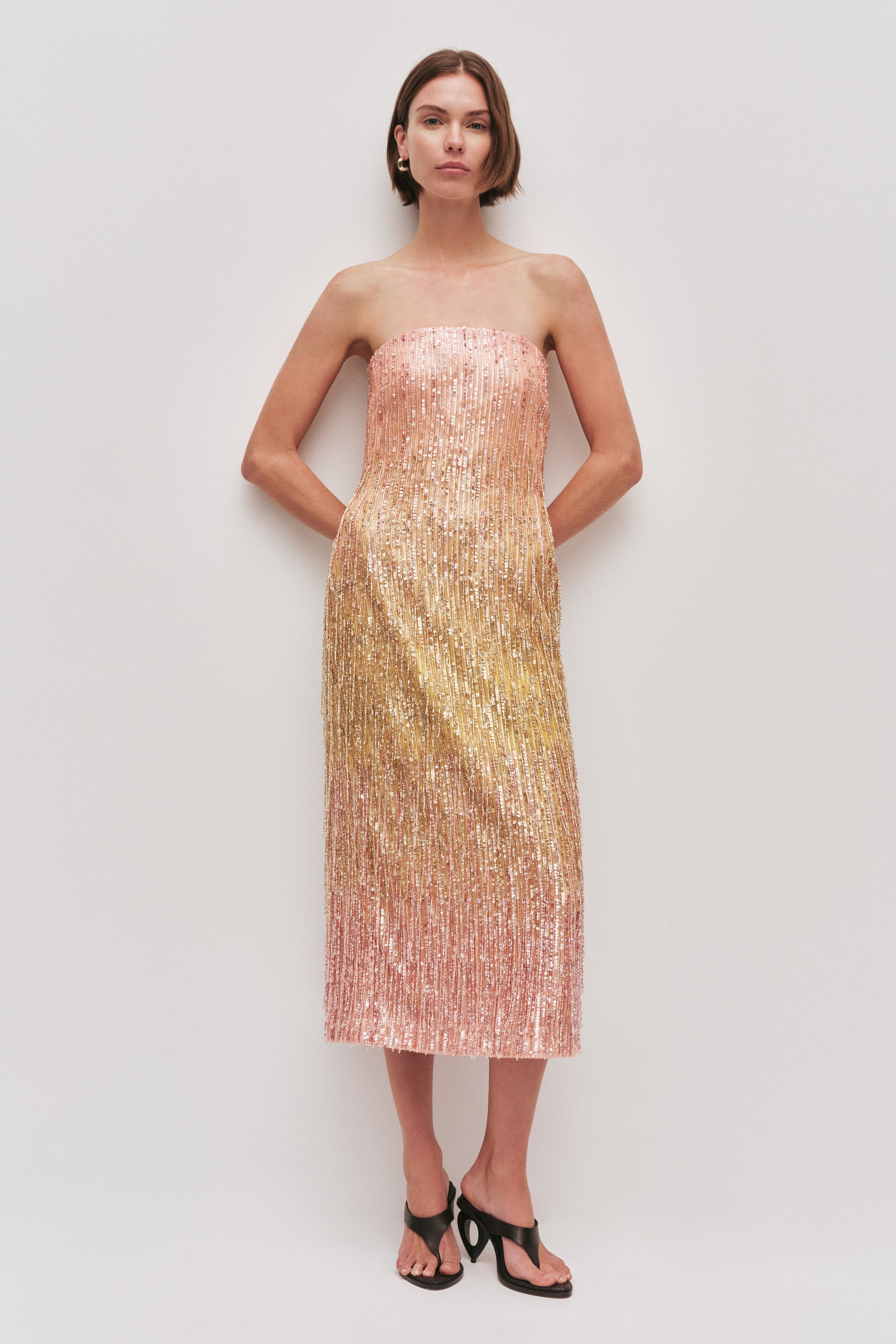 Amulet Sequin Midi Dress | Aurora | Aje Aje ROW Amulet Sequin Midi Dress | Aurora | Aje Aje ROW