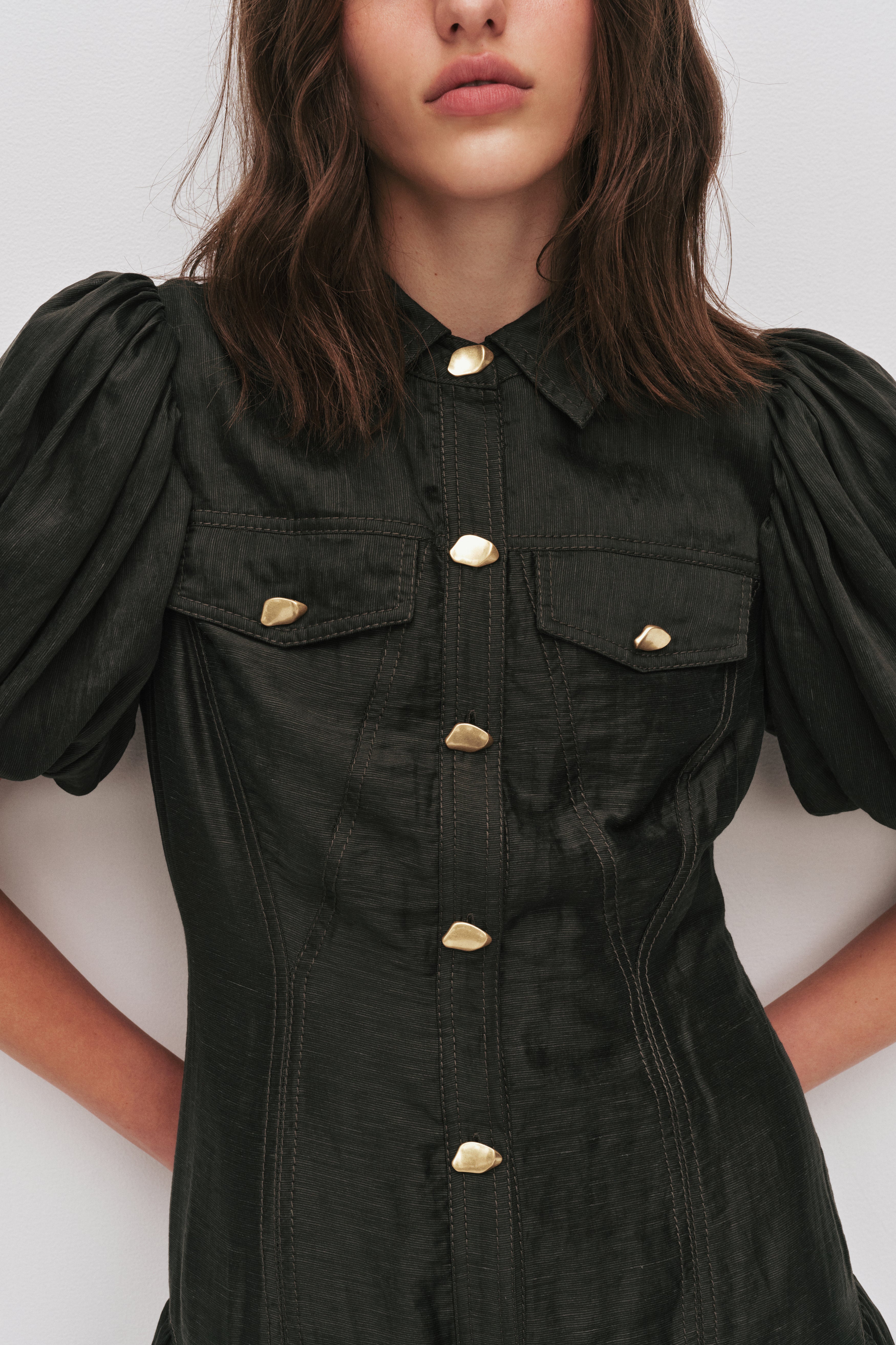 Colide Mini Dress | Hunter Green | Aje Aje International Colide Mini Dress | Hunter Green | Aje Aje International