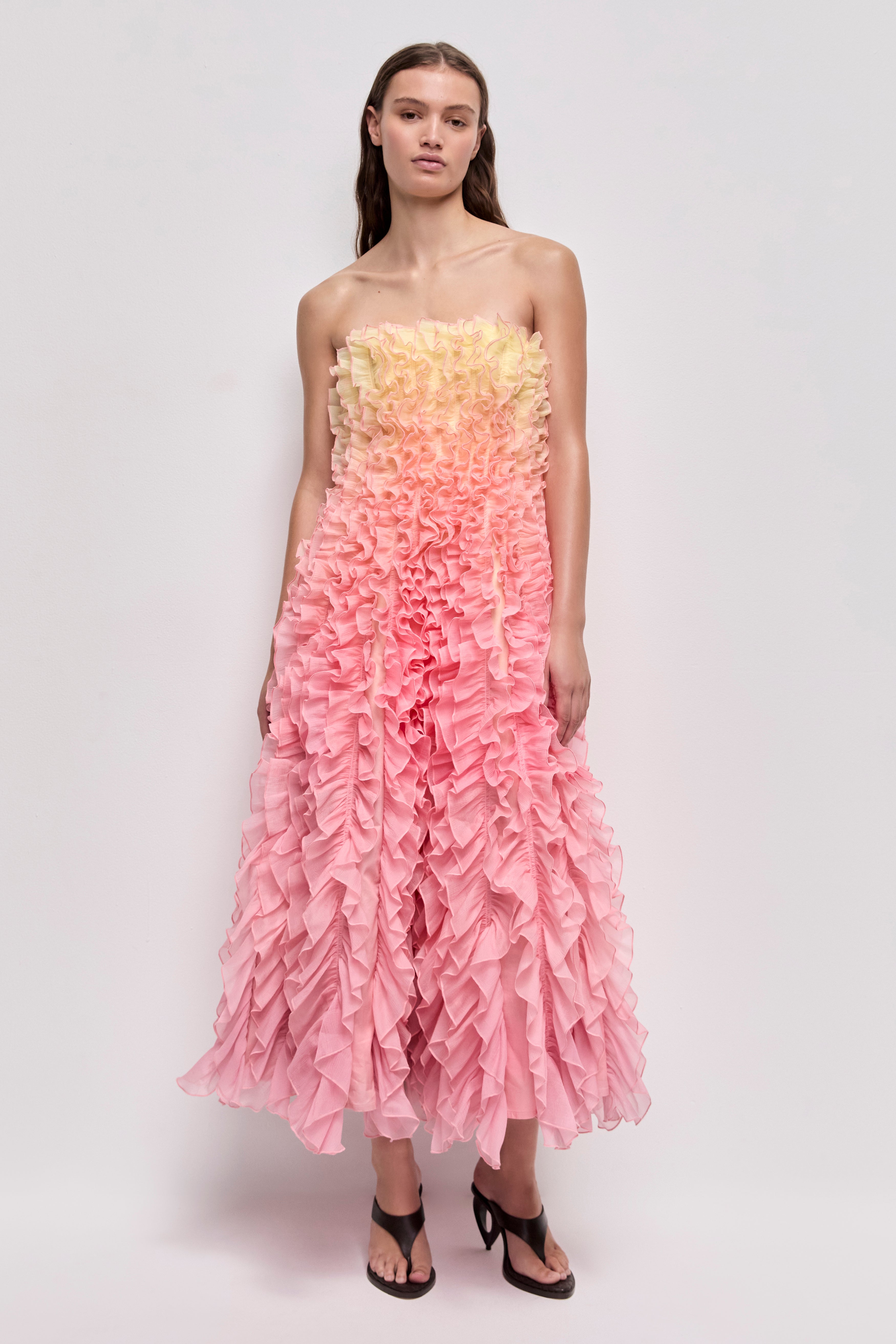 Delphie Frill Midi Dress