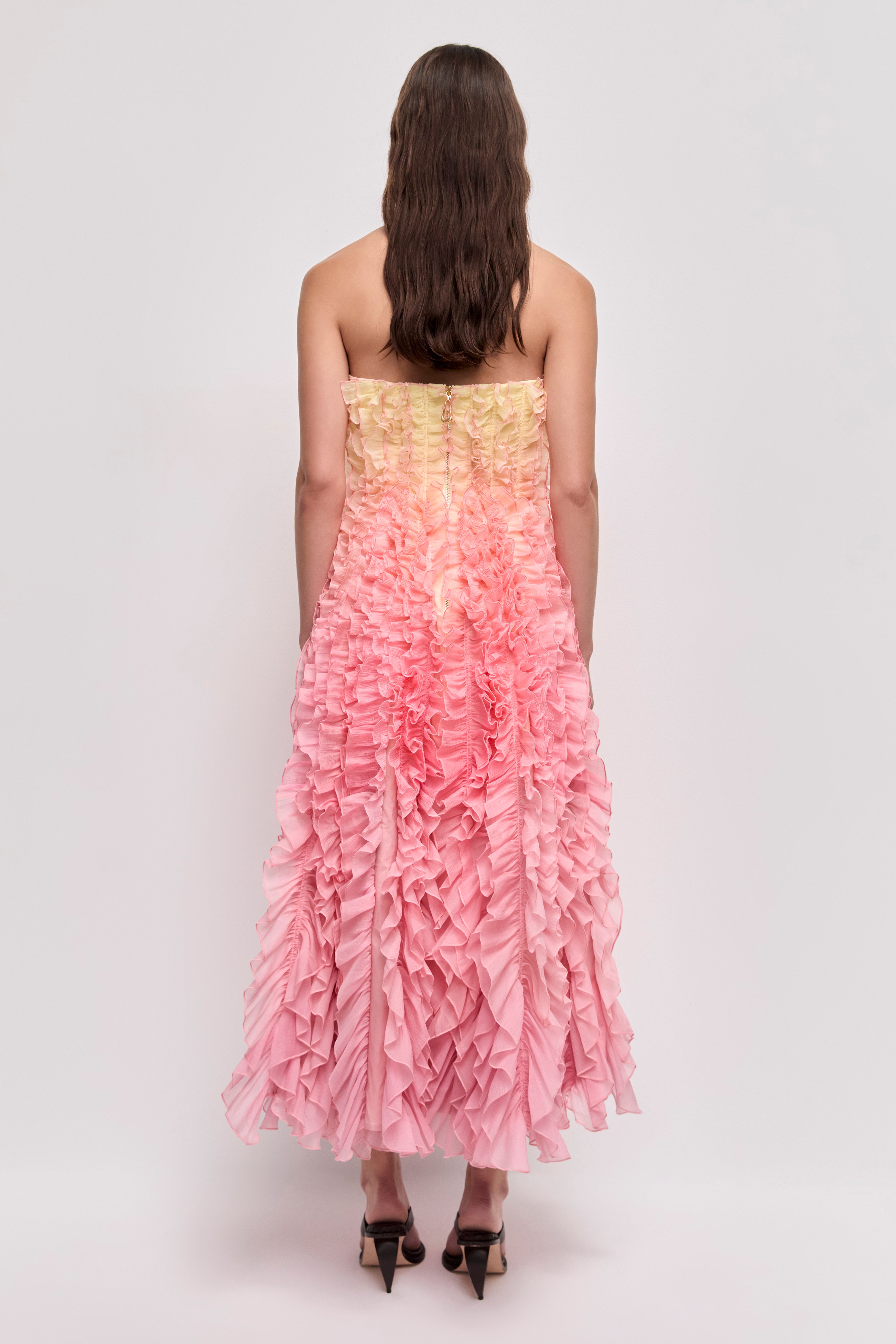 Delphie Frill Midi Dress