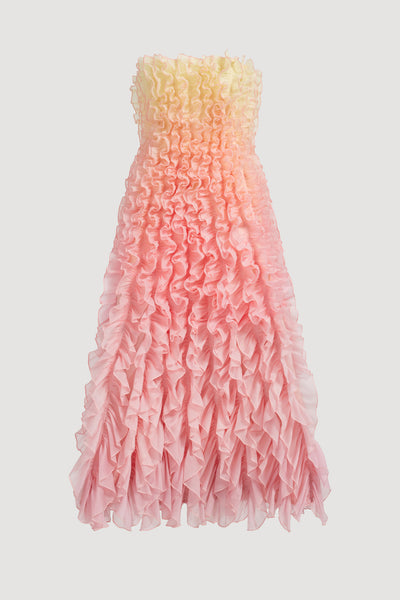 Delphie Frill Midi Dress | Aurora