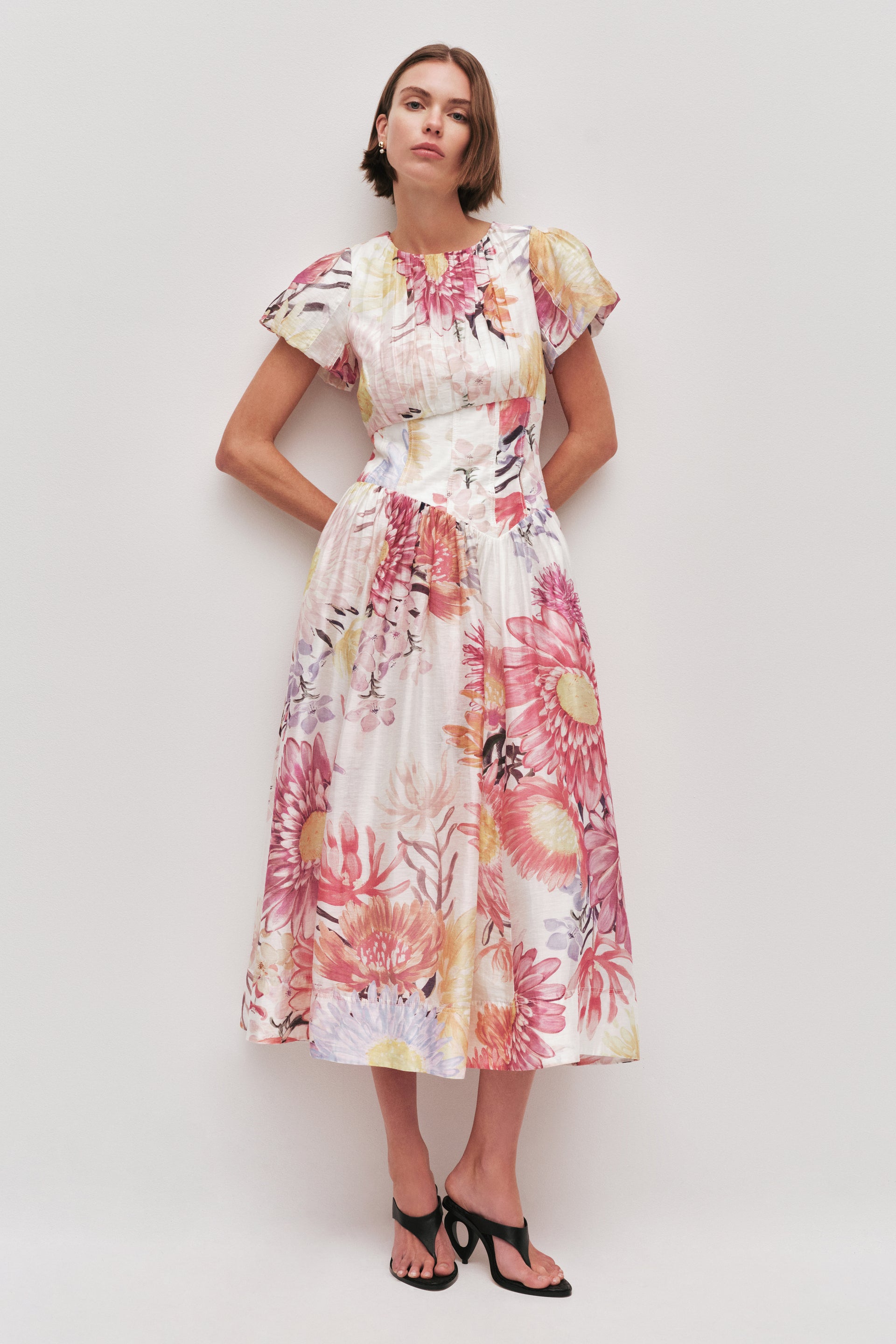 acey floral midi dress Bexley Midi Dress | Native Floral
