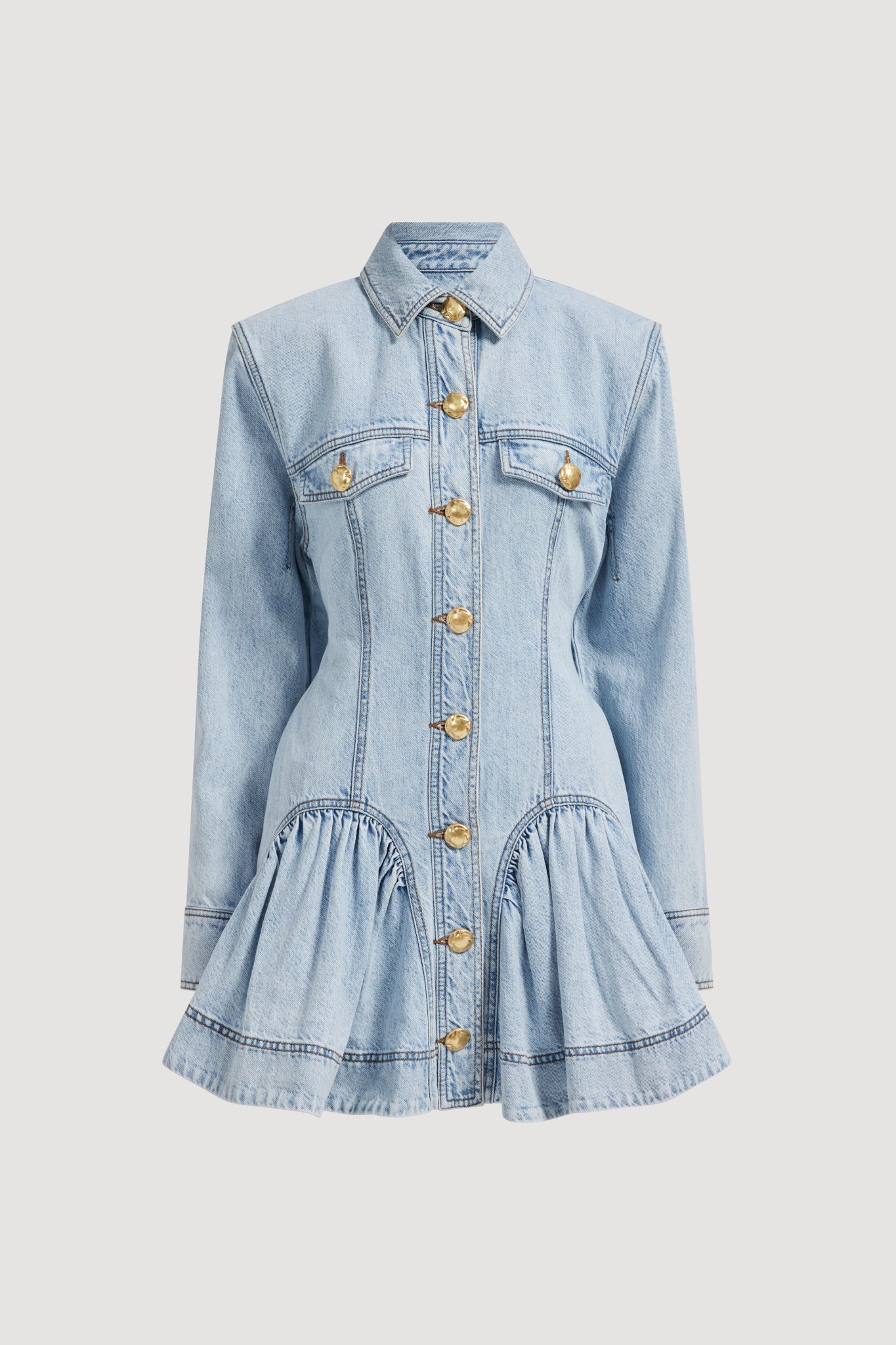 white christmas dresses Noa Denim Mini Dress-SEASALT / 4