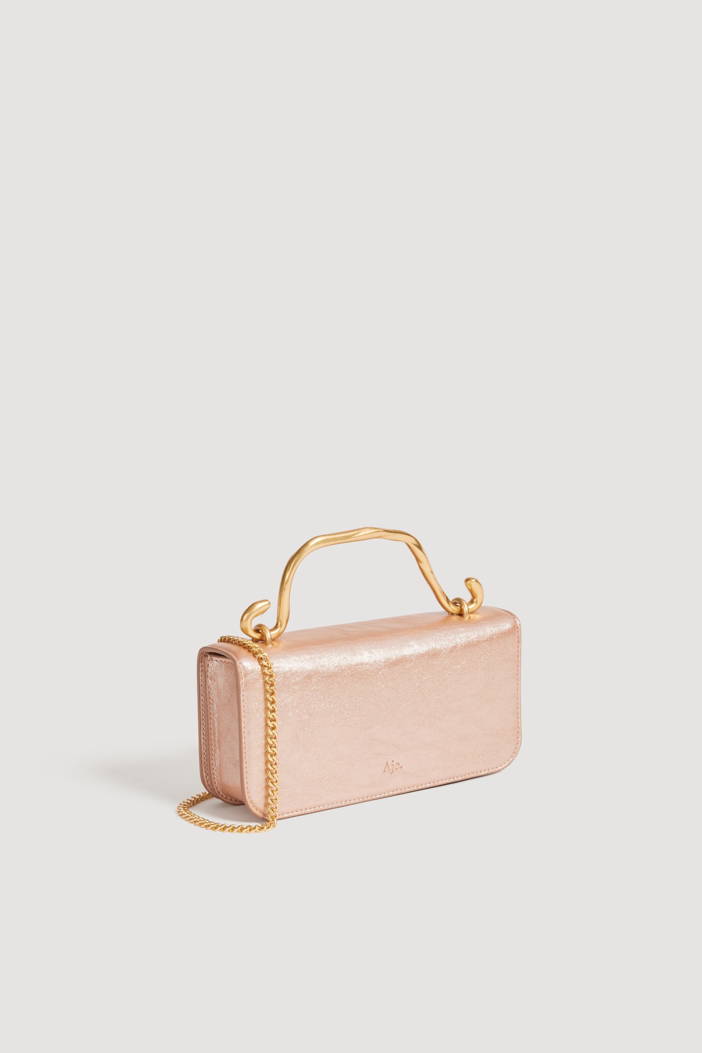 Alessia Flower Clutch | Rose Gold Metallic | Aje – Aje International