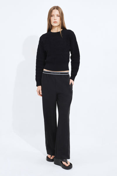 Logo Elastic Pant 513 | Black | AJE ATHLETICA – Aje International