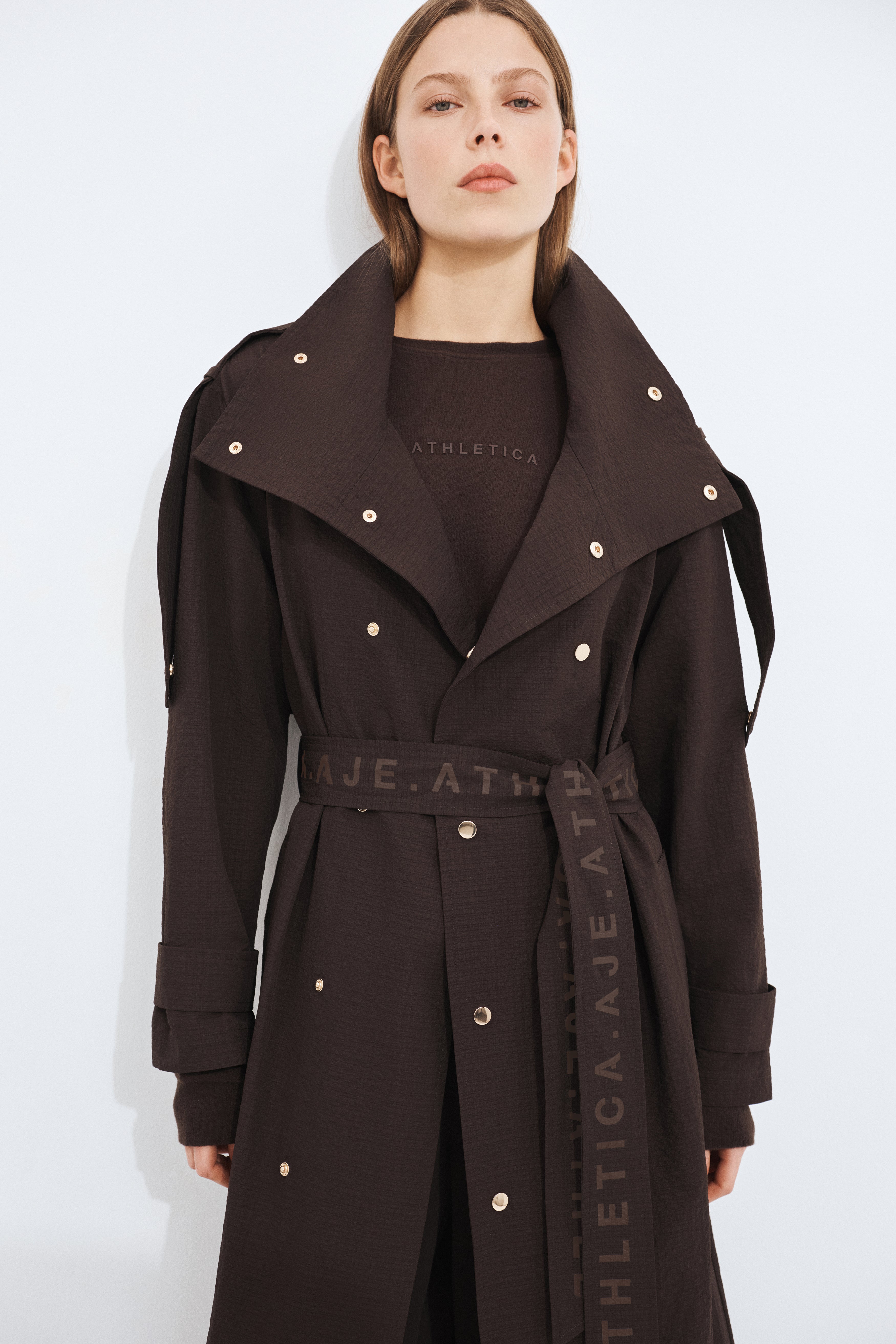 Textured Aa Trench Coat