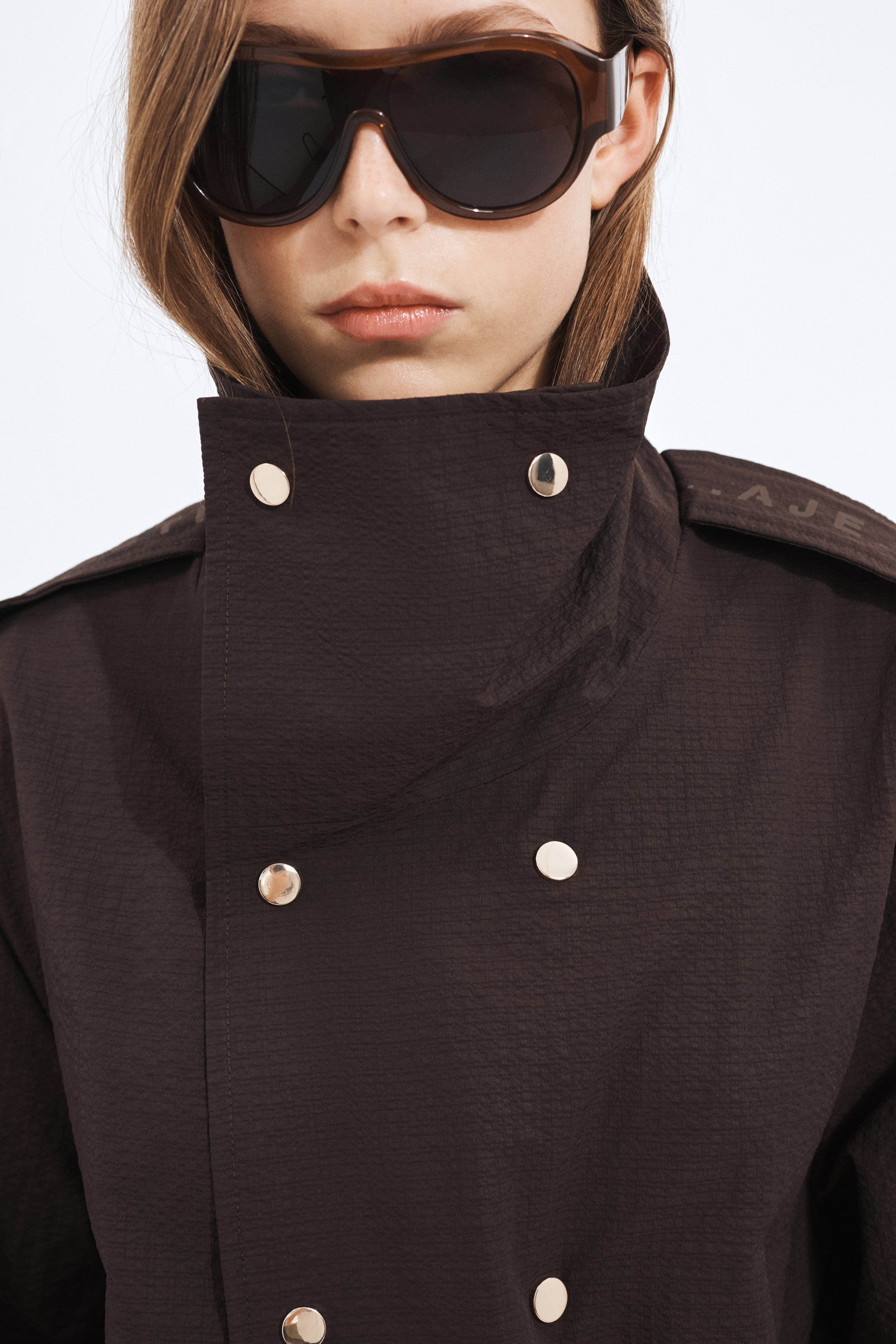 Textured Aa Trench Coat
