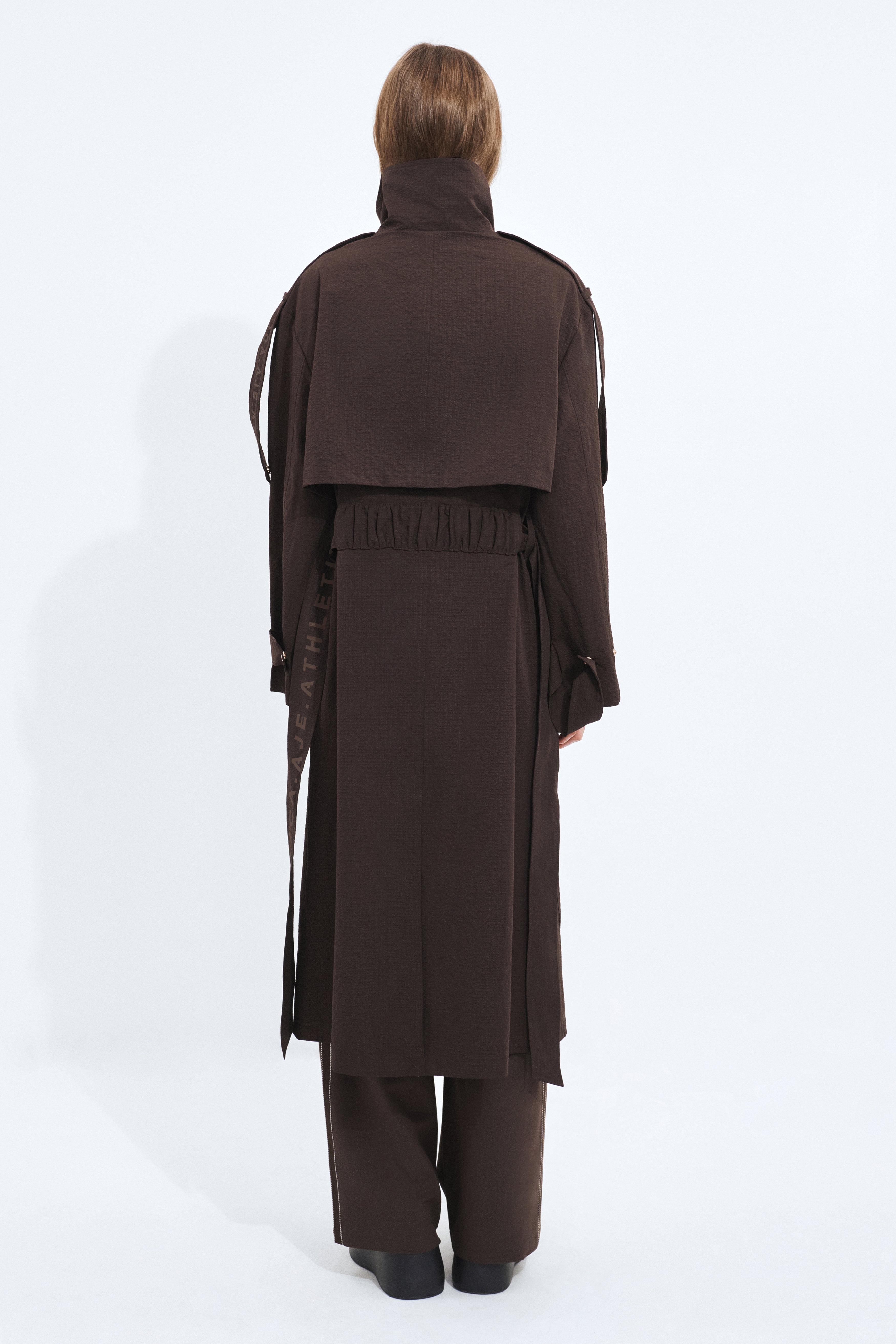 Textured Aa Trench Coat