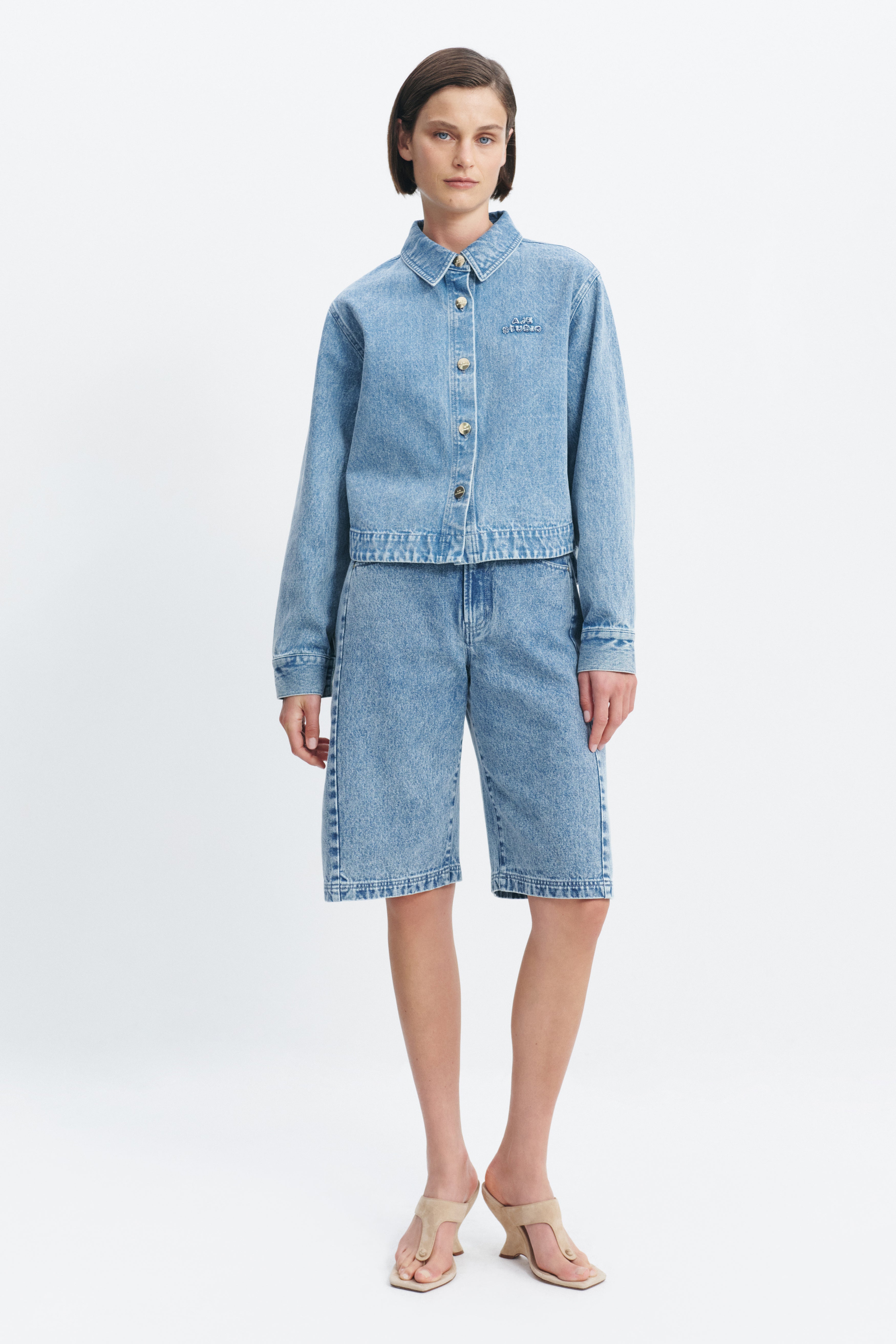 Kendall Crop Denim Shirt