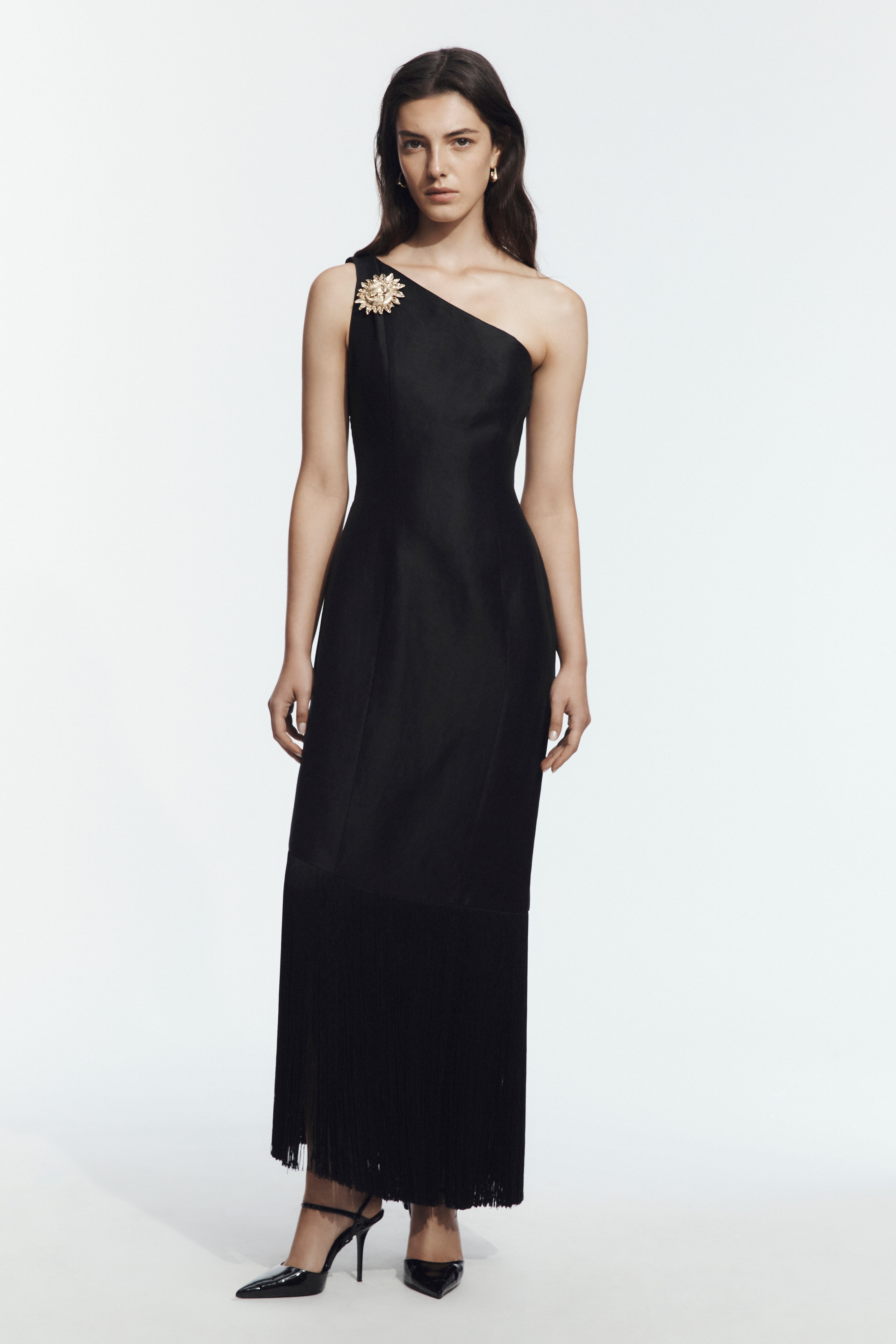 Nerra Fringe Midi Dress