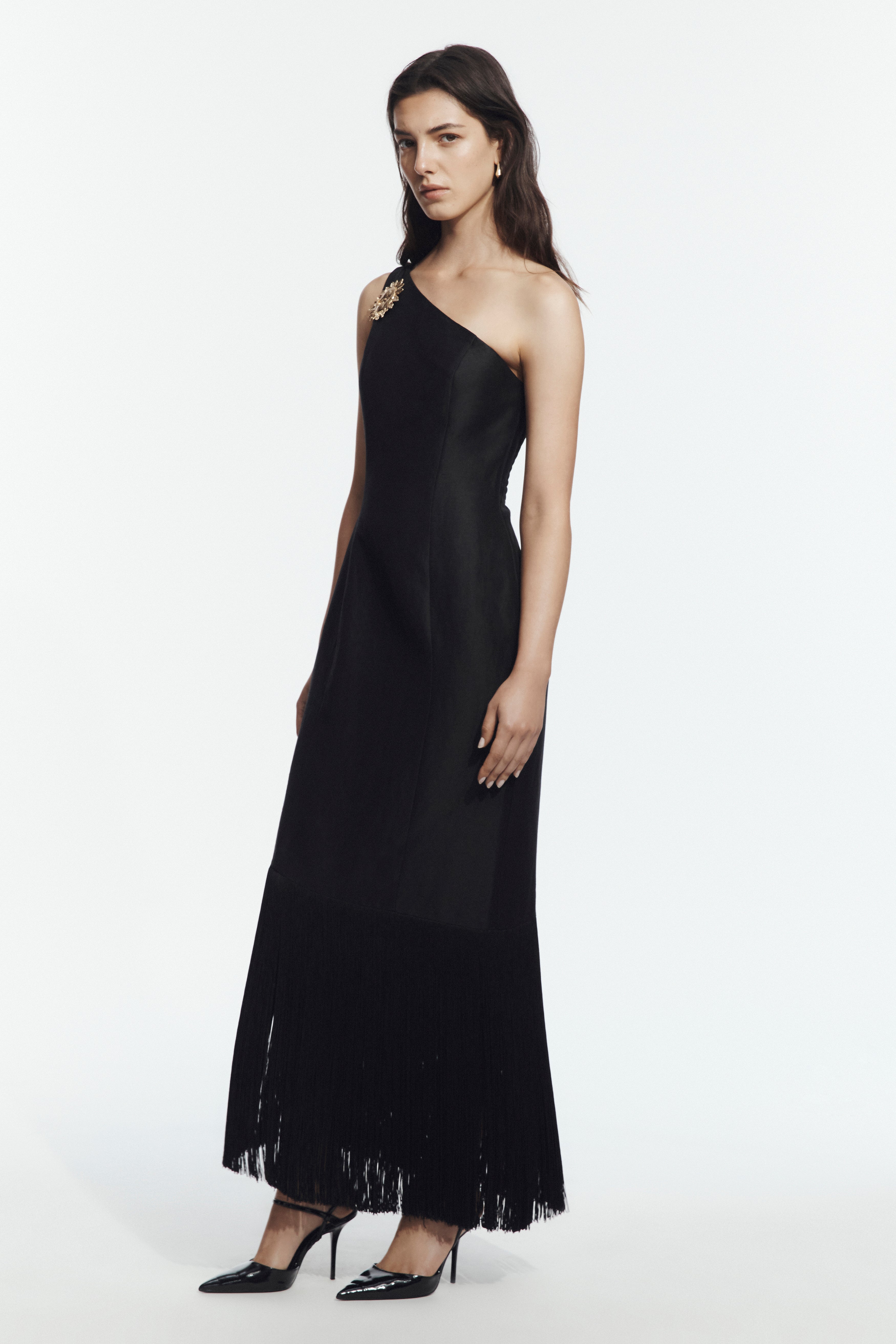 Nerra Fringe Midi Dress