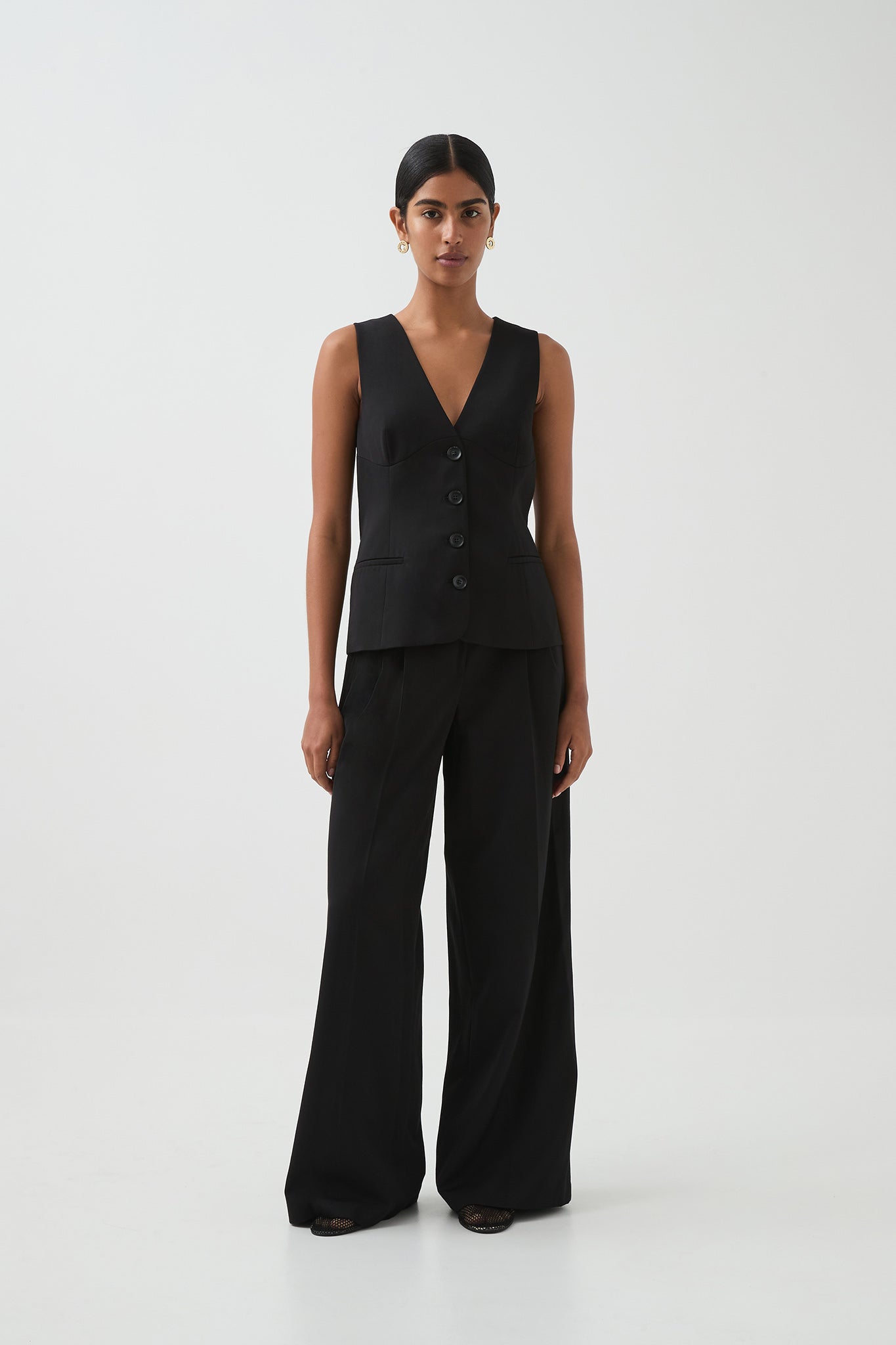 Roxanne Tailored Vest | Black | Aje Studio – Aje ROW
