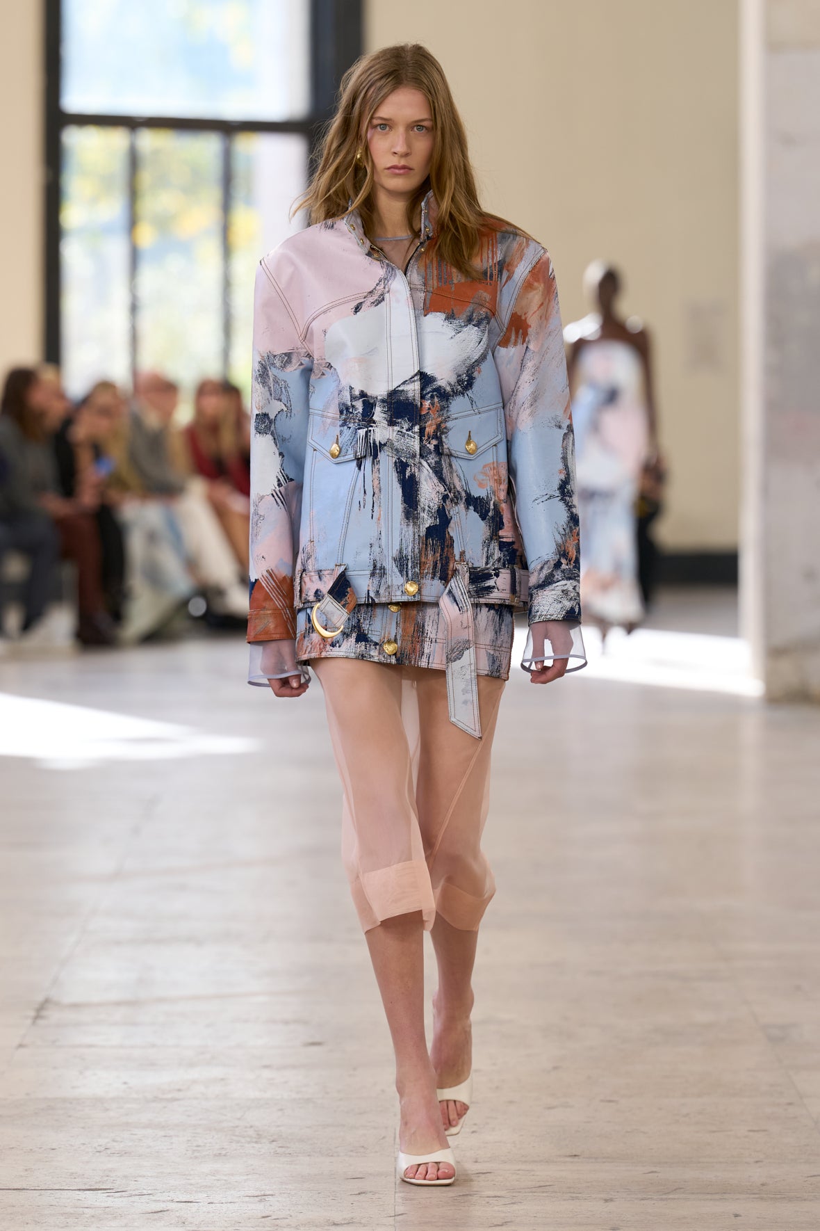 Lettera Denim Mini Skirt