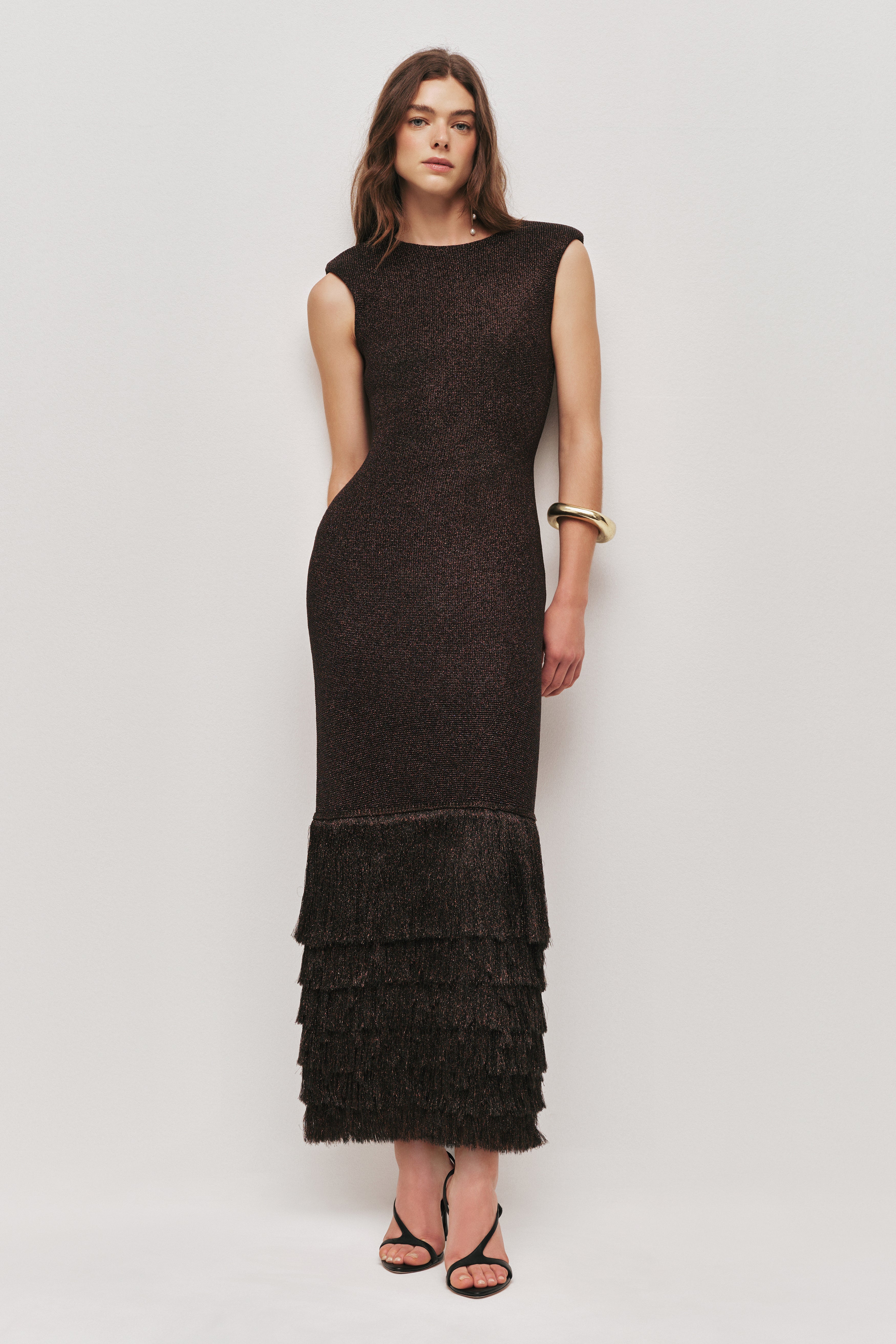 Breeze Knit Midi Dress-CHOCOLATE / XXS Breeze Knit Midi Dress-CHOCOLATE / XXS