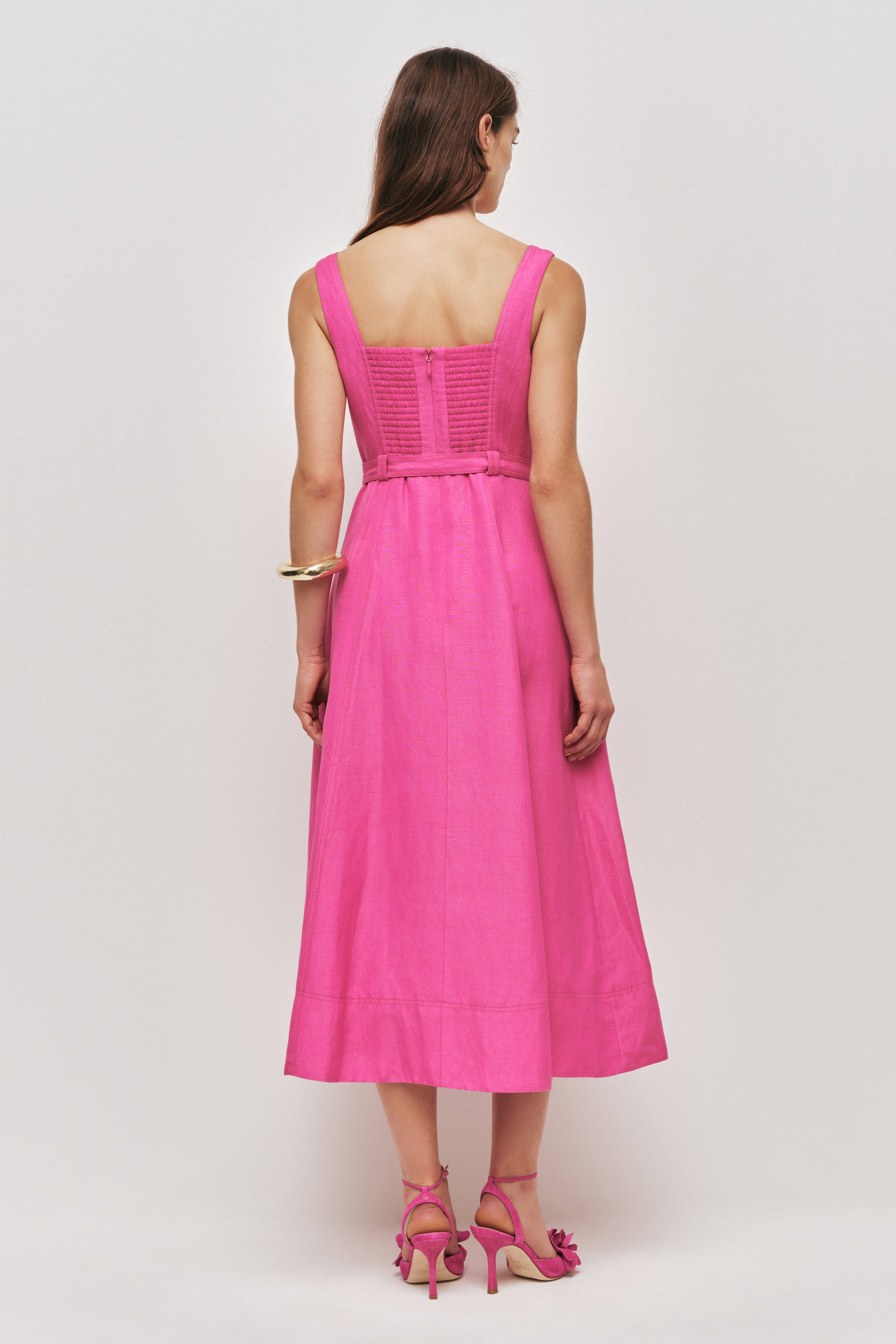 Prisma Utility Midi Dress | Cerise Pink | Aje Aje International Prisma Utility Midi Dress | Cerise Pink | Aje Aje International