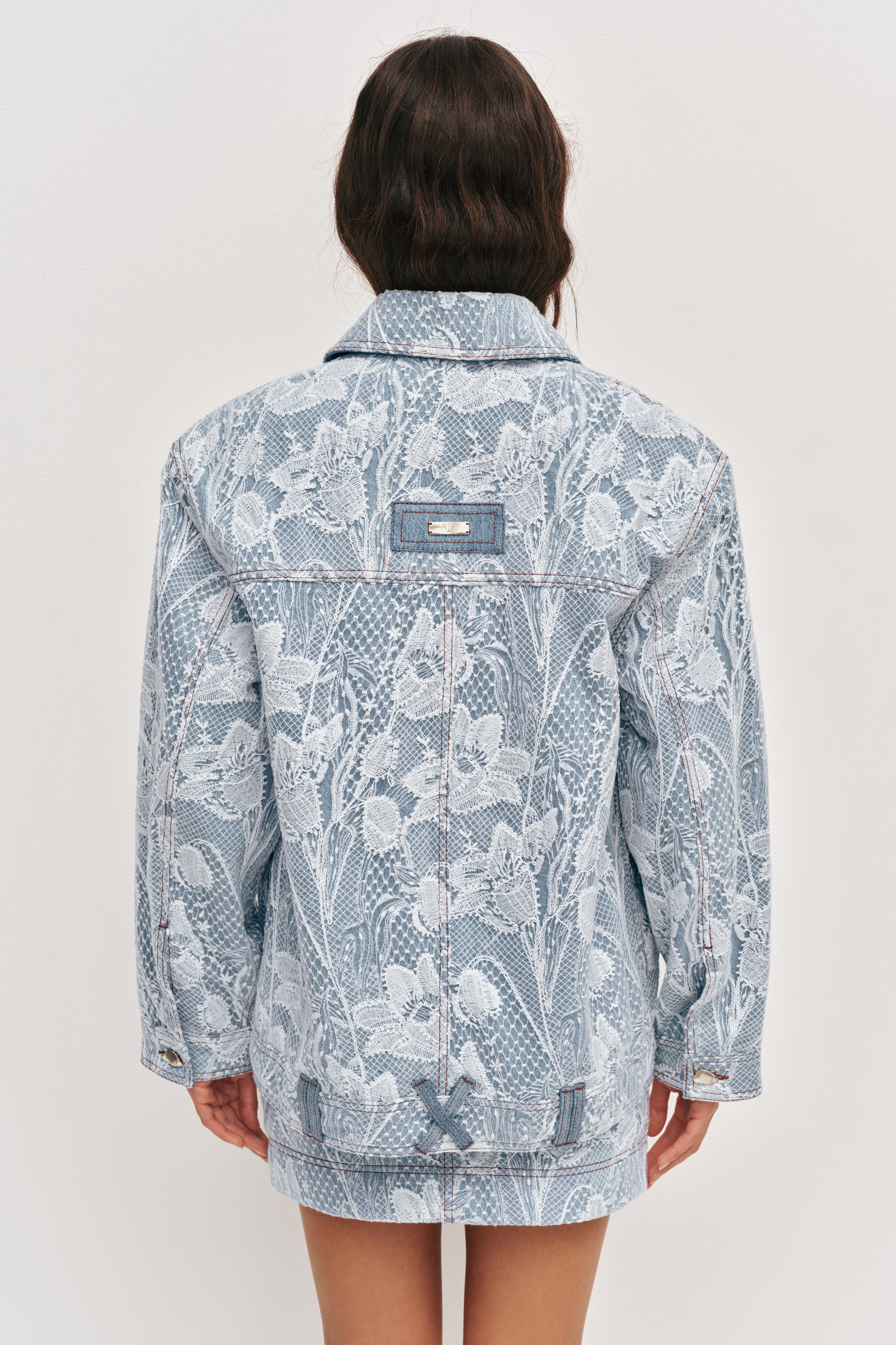 Blossom Lace Denim Jacket