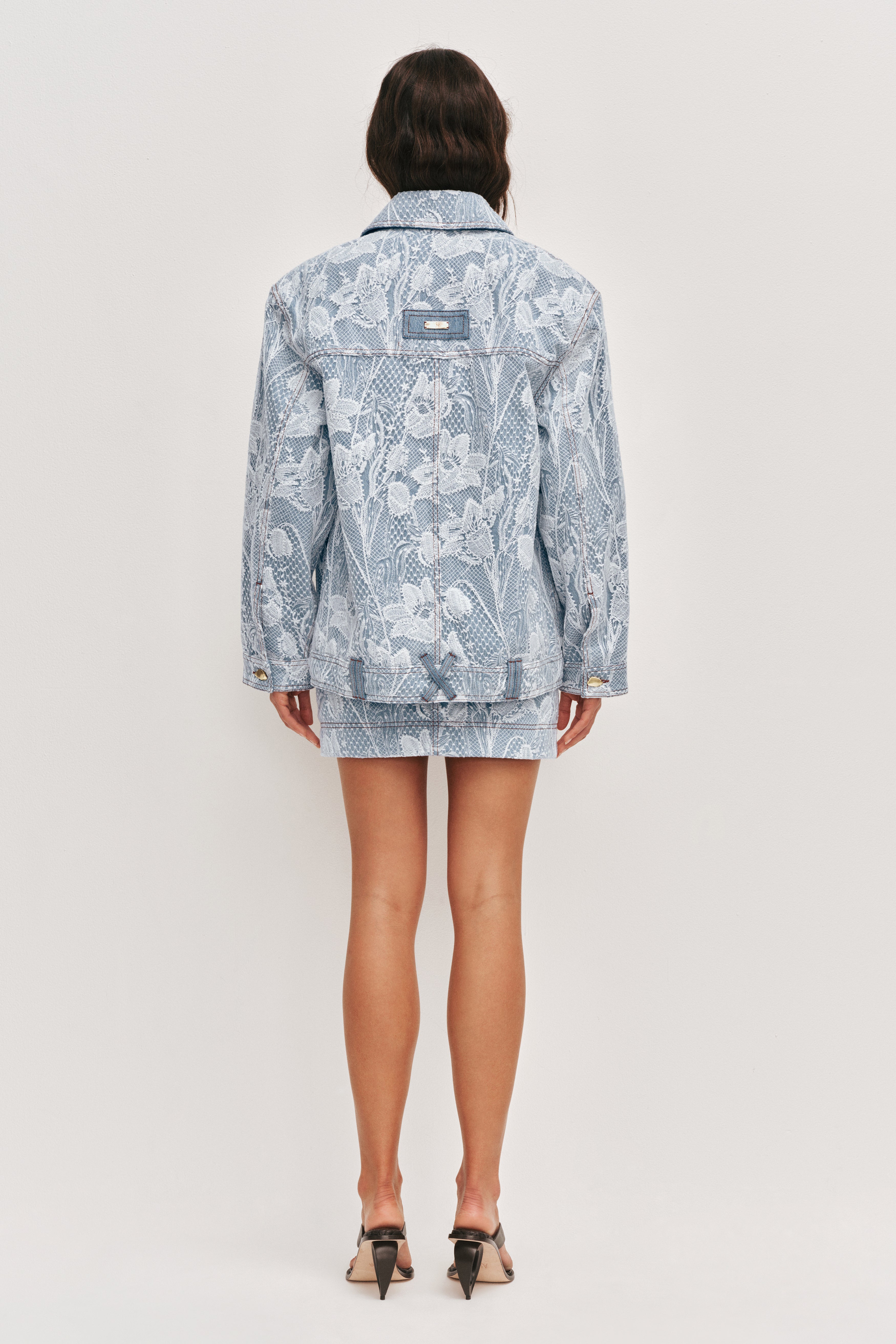 Blossom Lace Denim Jacket
