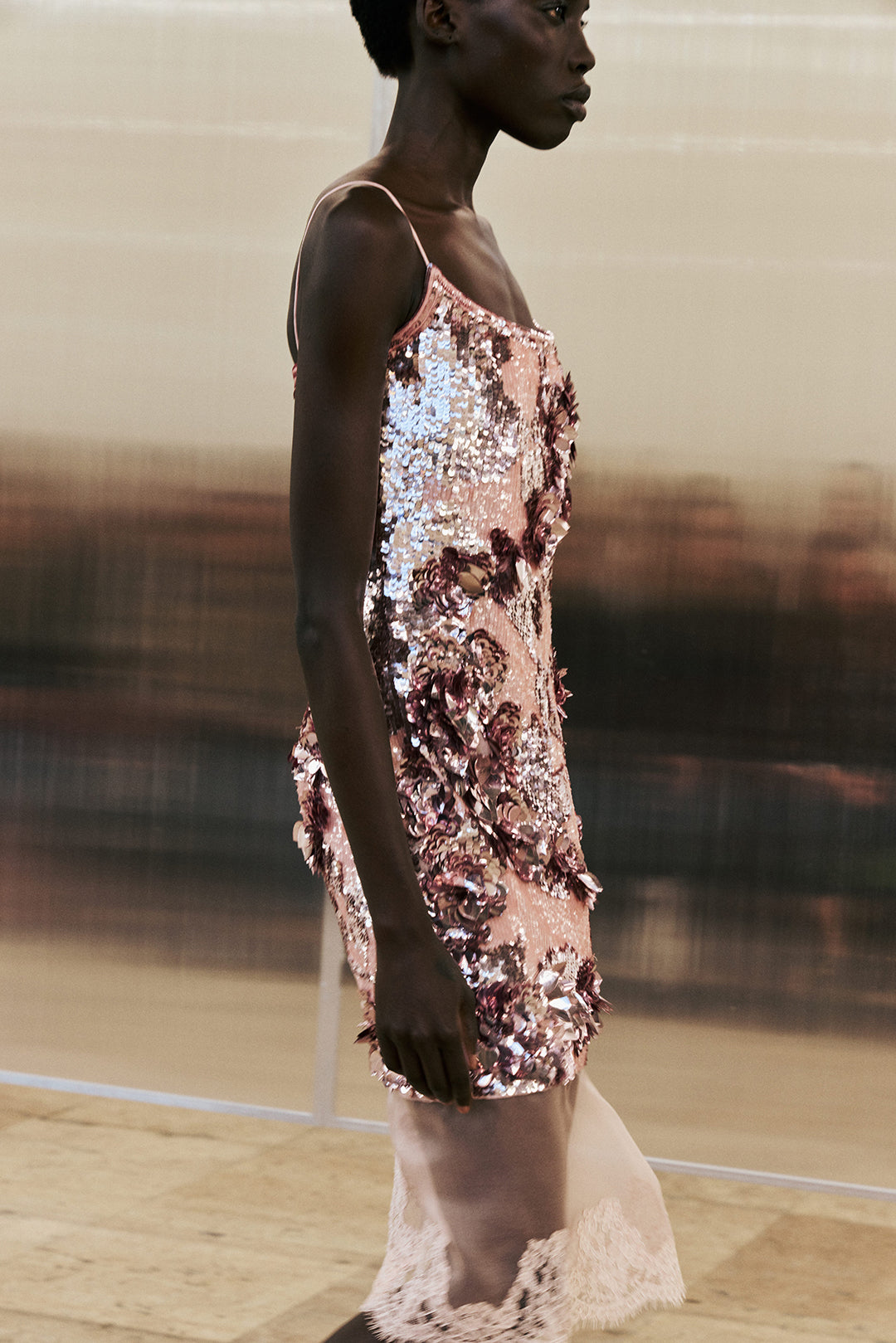 Halo Mini Sequin Dress-FAWN PINK / 4 Halo Mini Sequin Dress-FAWN PINK / 4