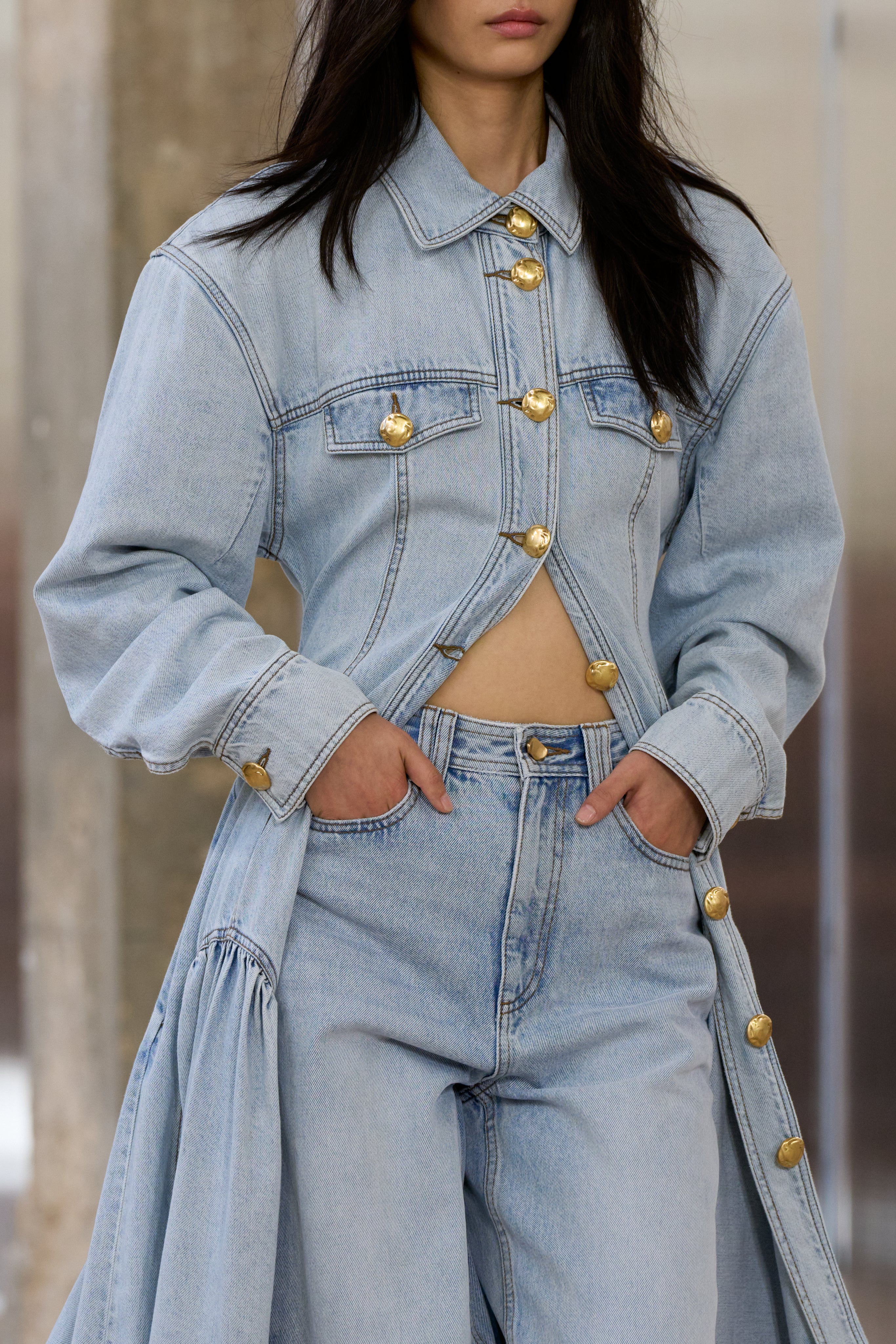 Tia Denim Maxi Dress