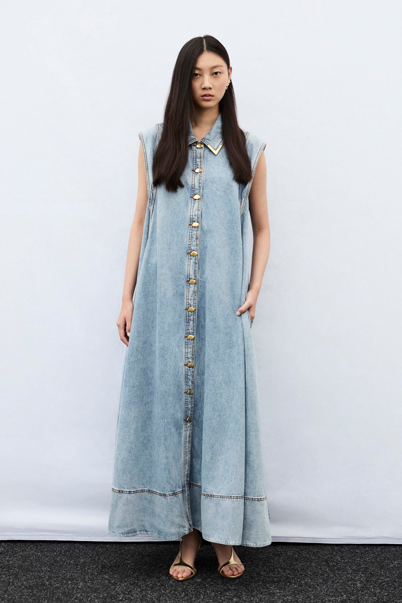 Amara Denim Maxi Dress