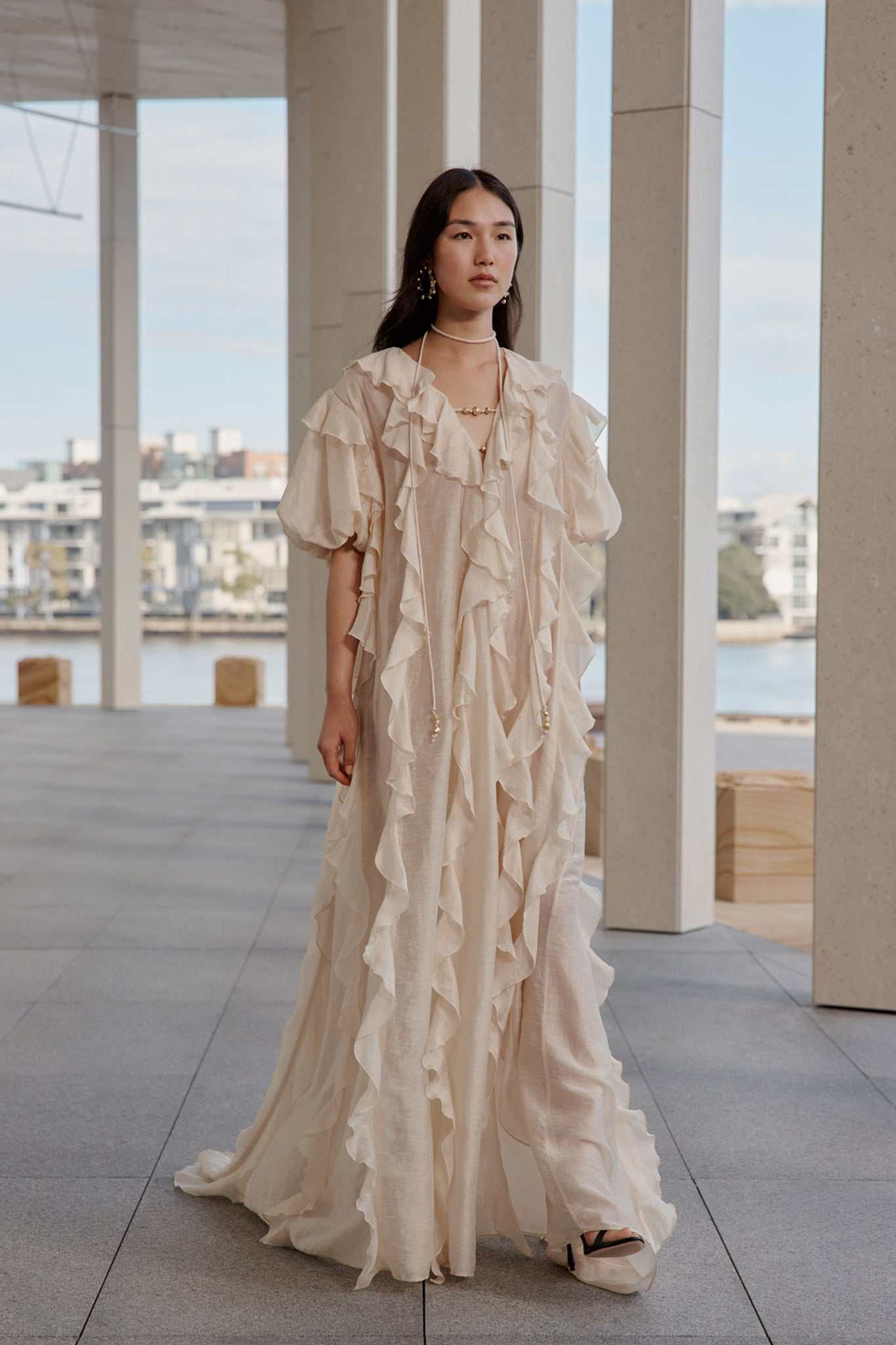 aje georgia maxi dress Behold Maxi Dress-BLUE HYDRANGEA / 16