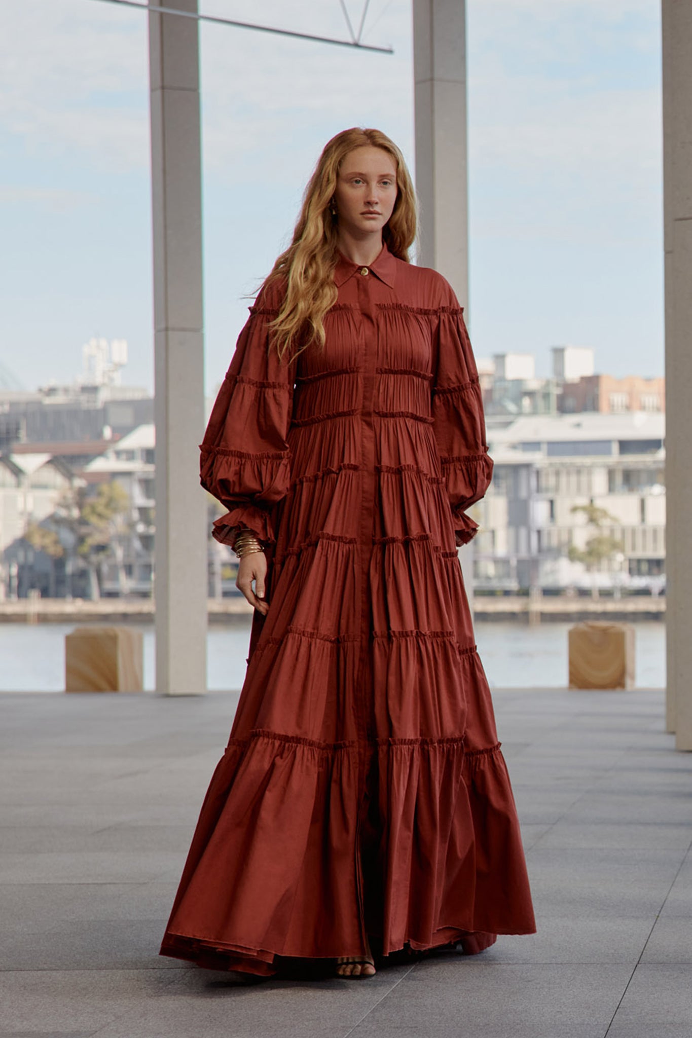 aje ruffle maxi dress Aje Layered Maxi Dress by Aje