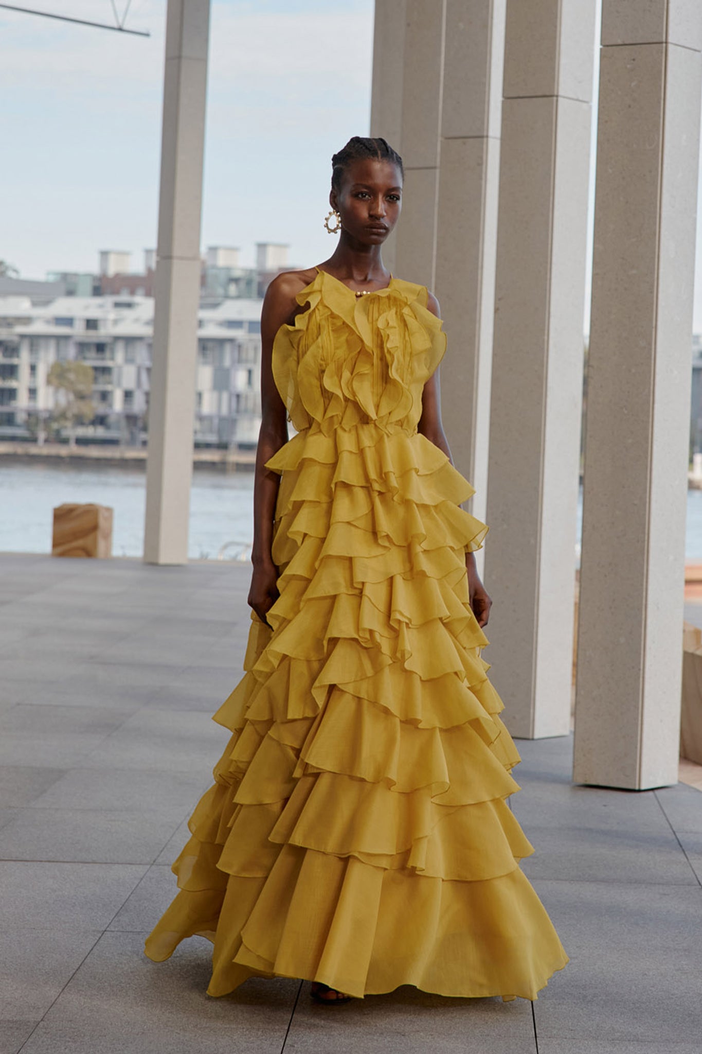 aje yellow maxi dress Vacation Maxi Dress