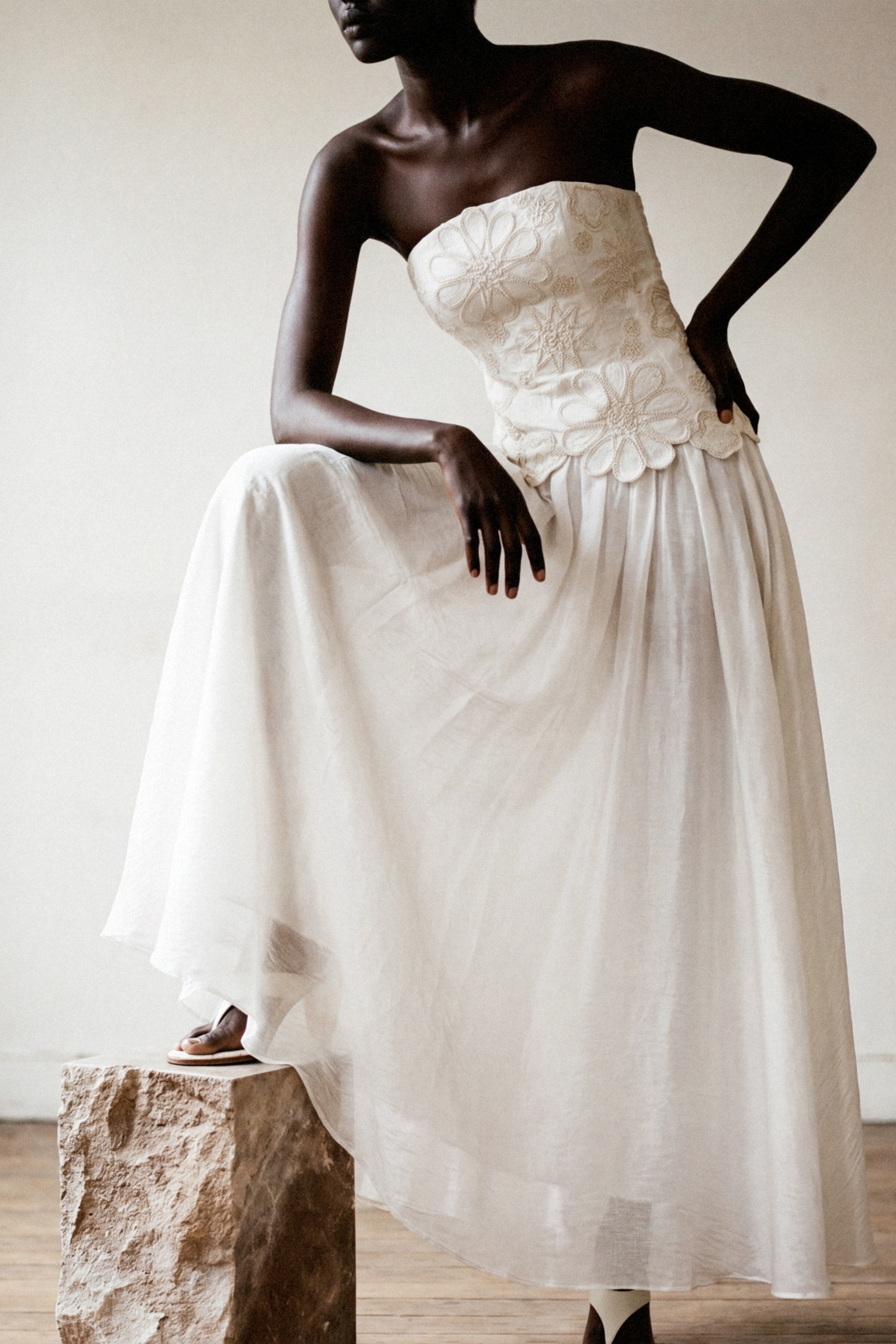 Gia Embroidered Gown