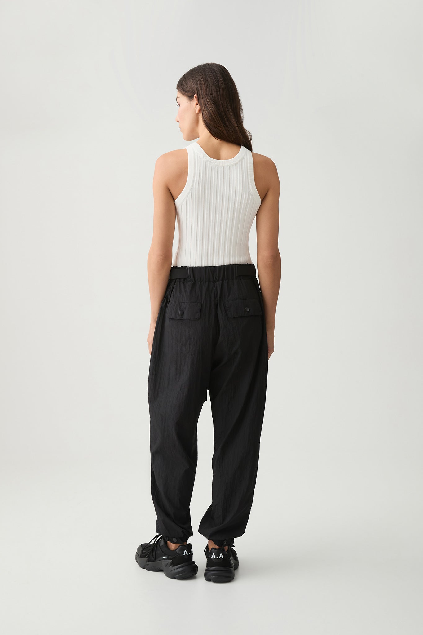 Belted Windbreaker Pant 502 | Black | AJE ATHLETICA – Aje ROW