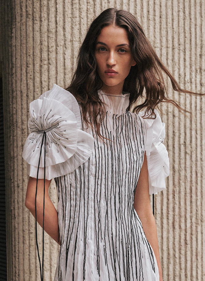 Genevieve Pleated Midi Dress | Azalea Pink | Aje – Aje ROW