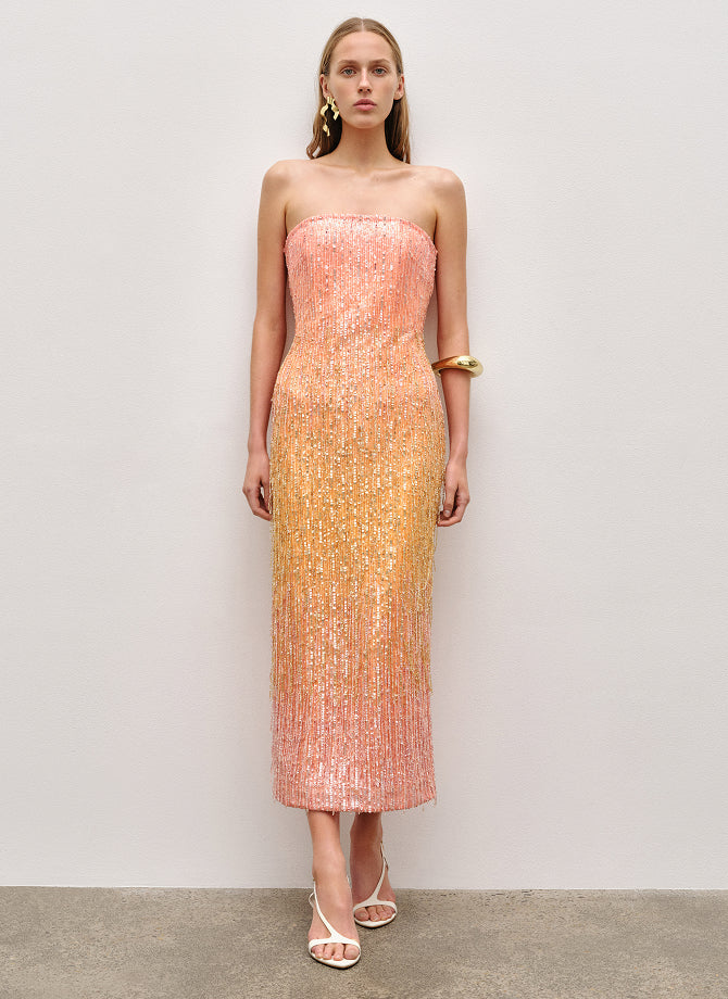 Genevieve Pleated Midi Dress | Azalea Pink | Aje – Aje ROW