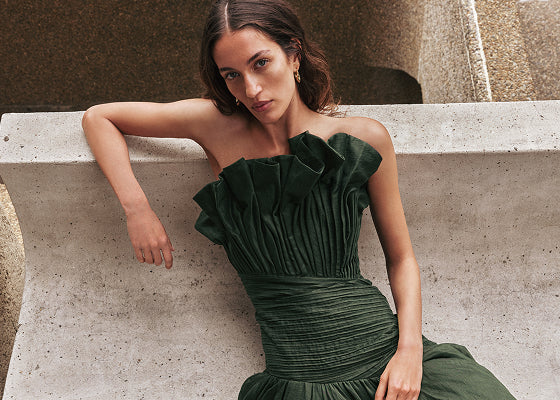 Genevieve Pleated Midi Dress | Azalea Pink | Aje – Aje ROW