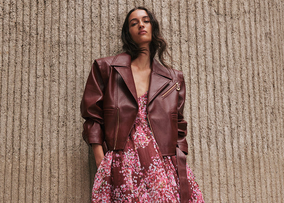 Anisa Suede Leather Jacket | Chocolate | Aje – Aje ROW