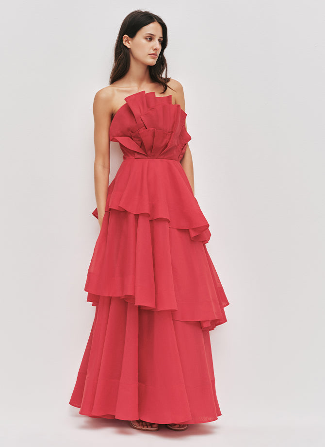 あーみ Genevieve Pleated Midi Dress | Azalea Pink | Aje – Aje ROW