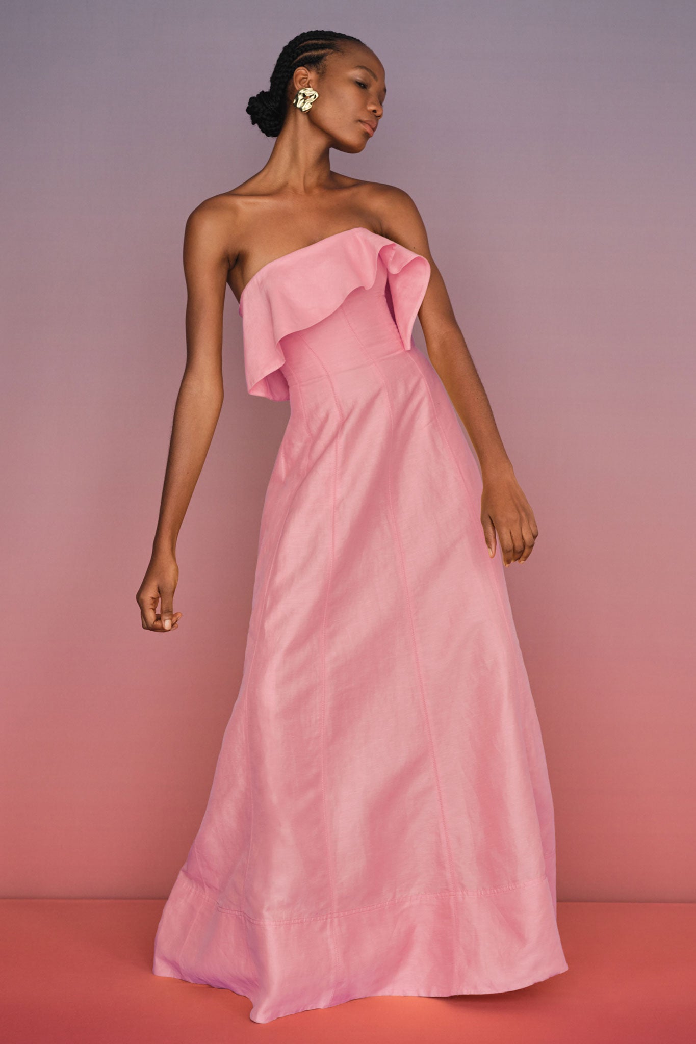 Shallows Strapless Gown, Bon Bon Pink
