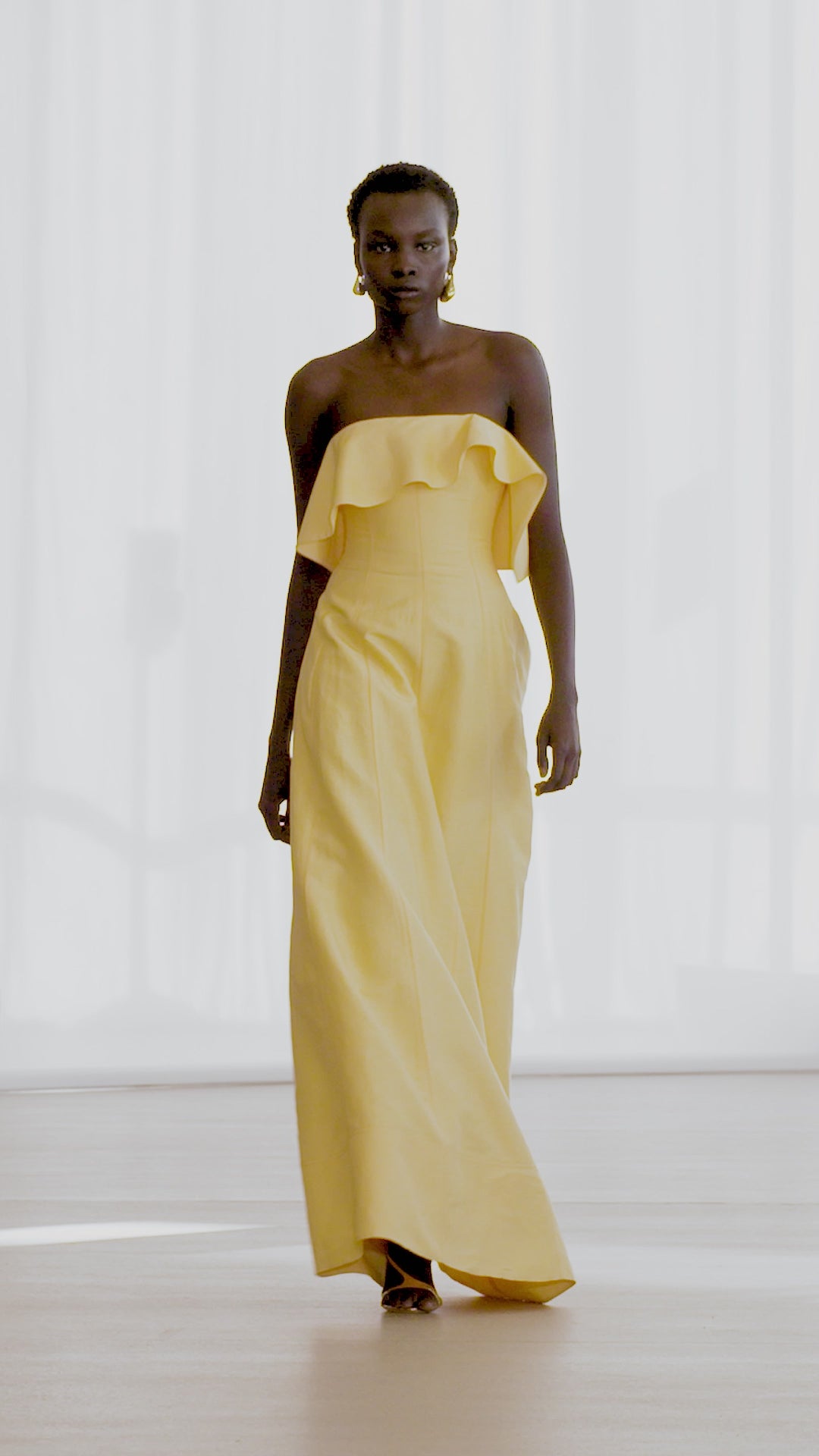 Shallows Strapless Gown | Marigold Yellow