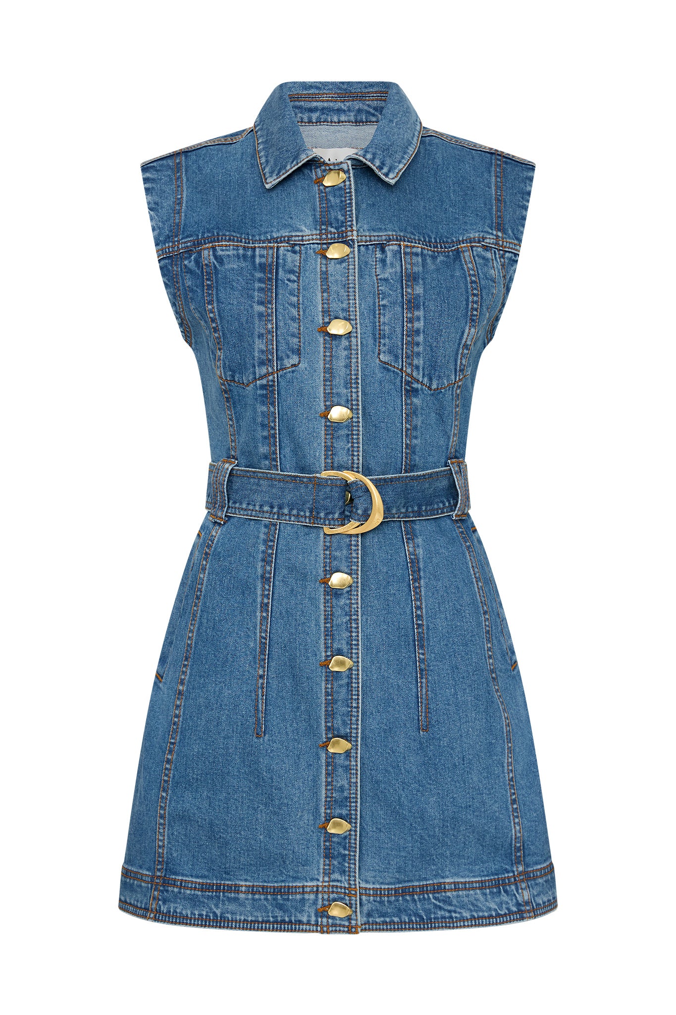 aje darcie denim mini dress Aje Darcie Denim Mini Dress
