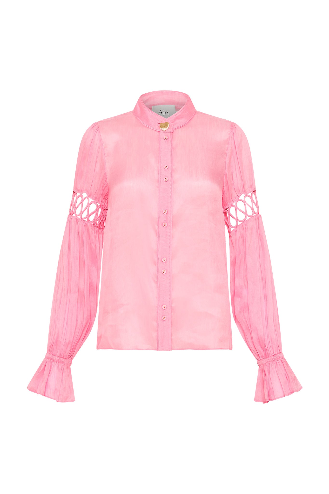 Auguste Frill Cuff Blouse | Ballet Pink | Aje – Aje ROW