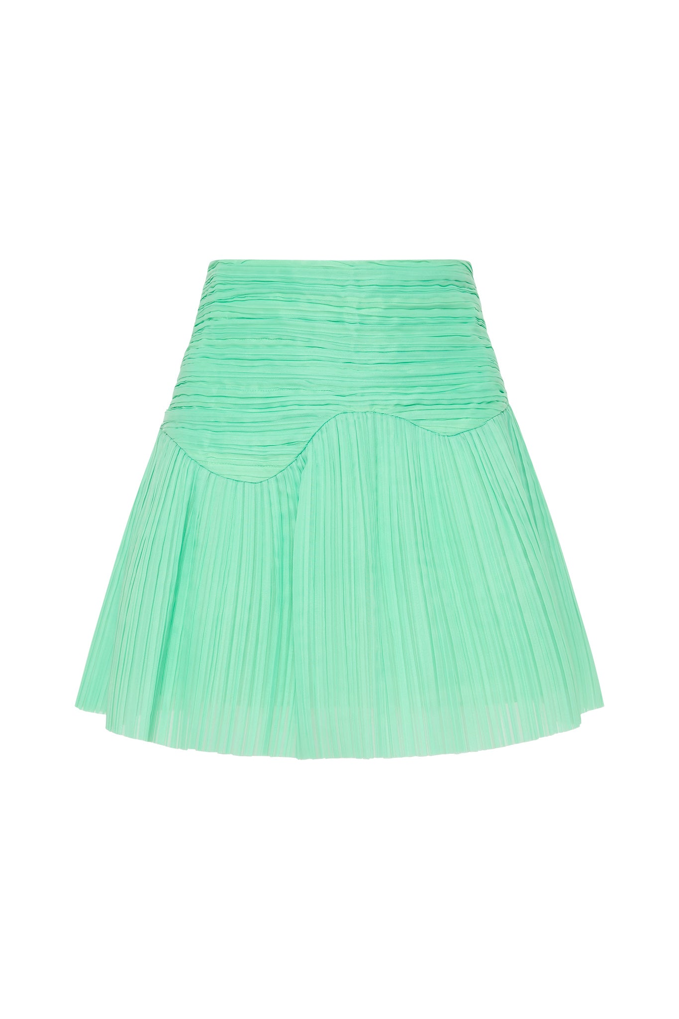 Zara mint hotsell green pleated skirt