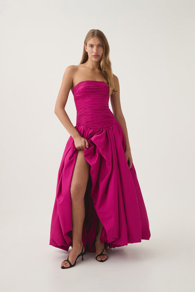 Violette blush satin maxi outlet Dress