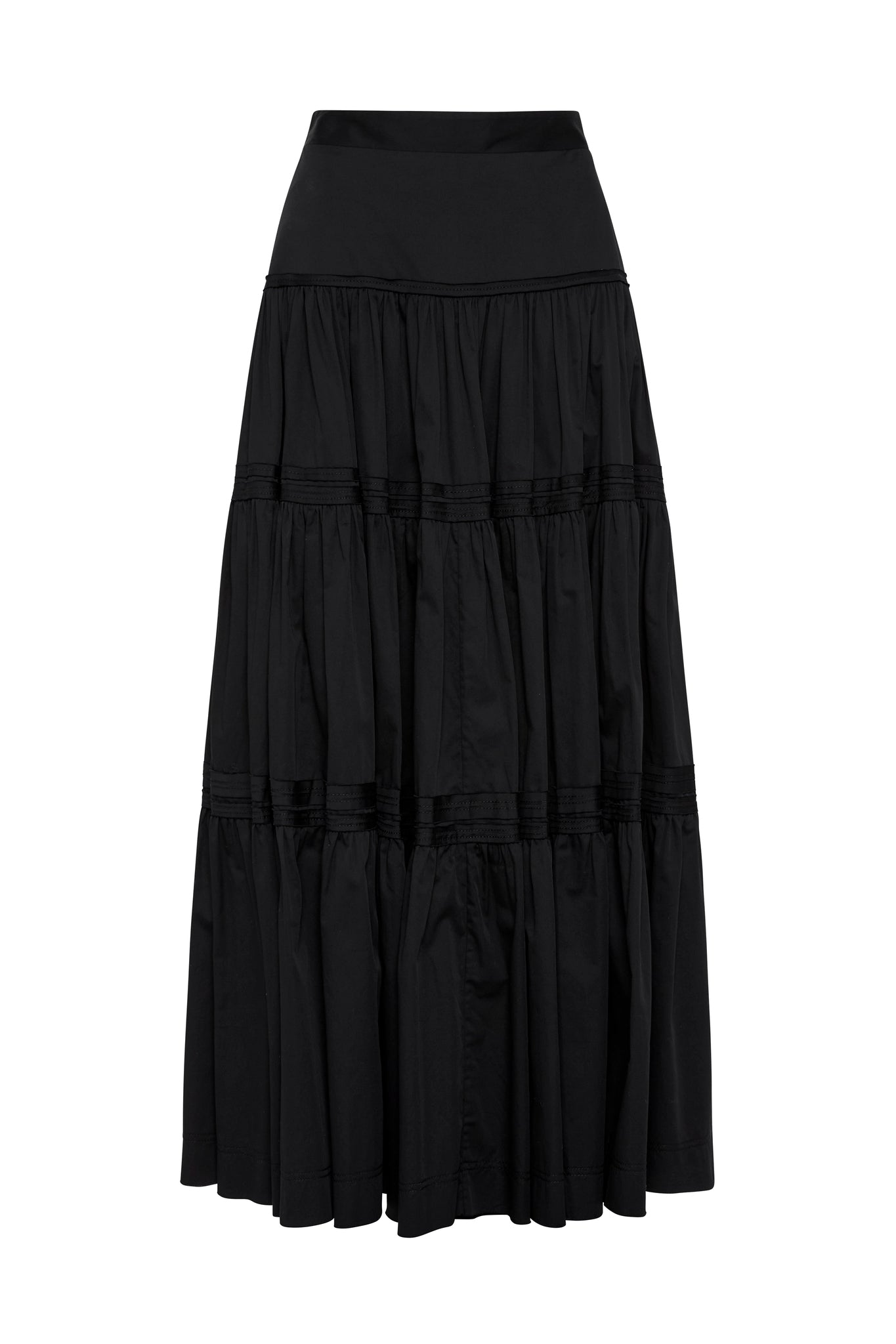 Recurrence Tiered Maxi Skirt | Black | Aje – Aje ROW