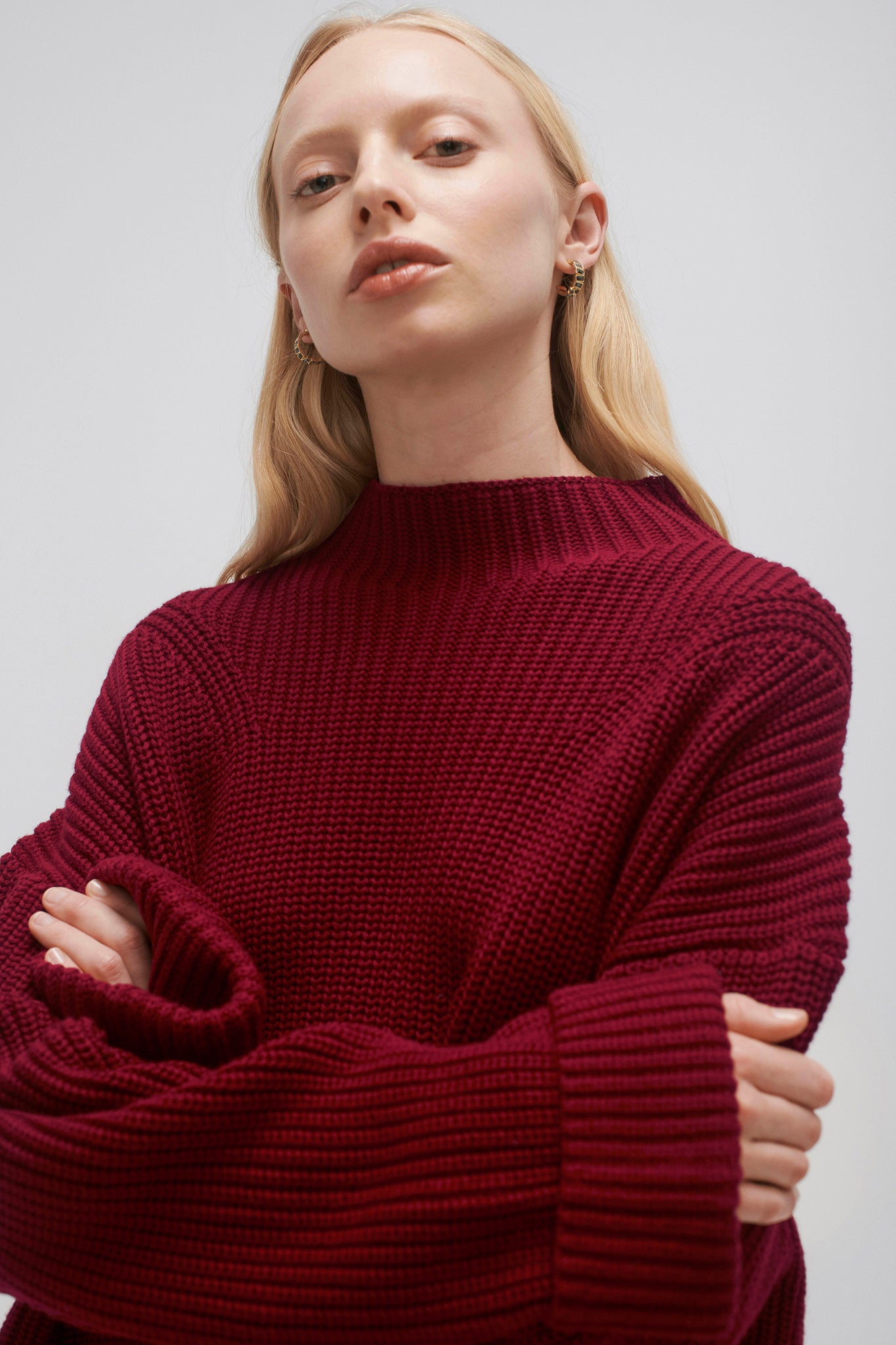 Red clearance oversized jumper