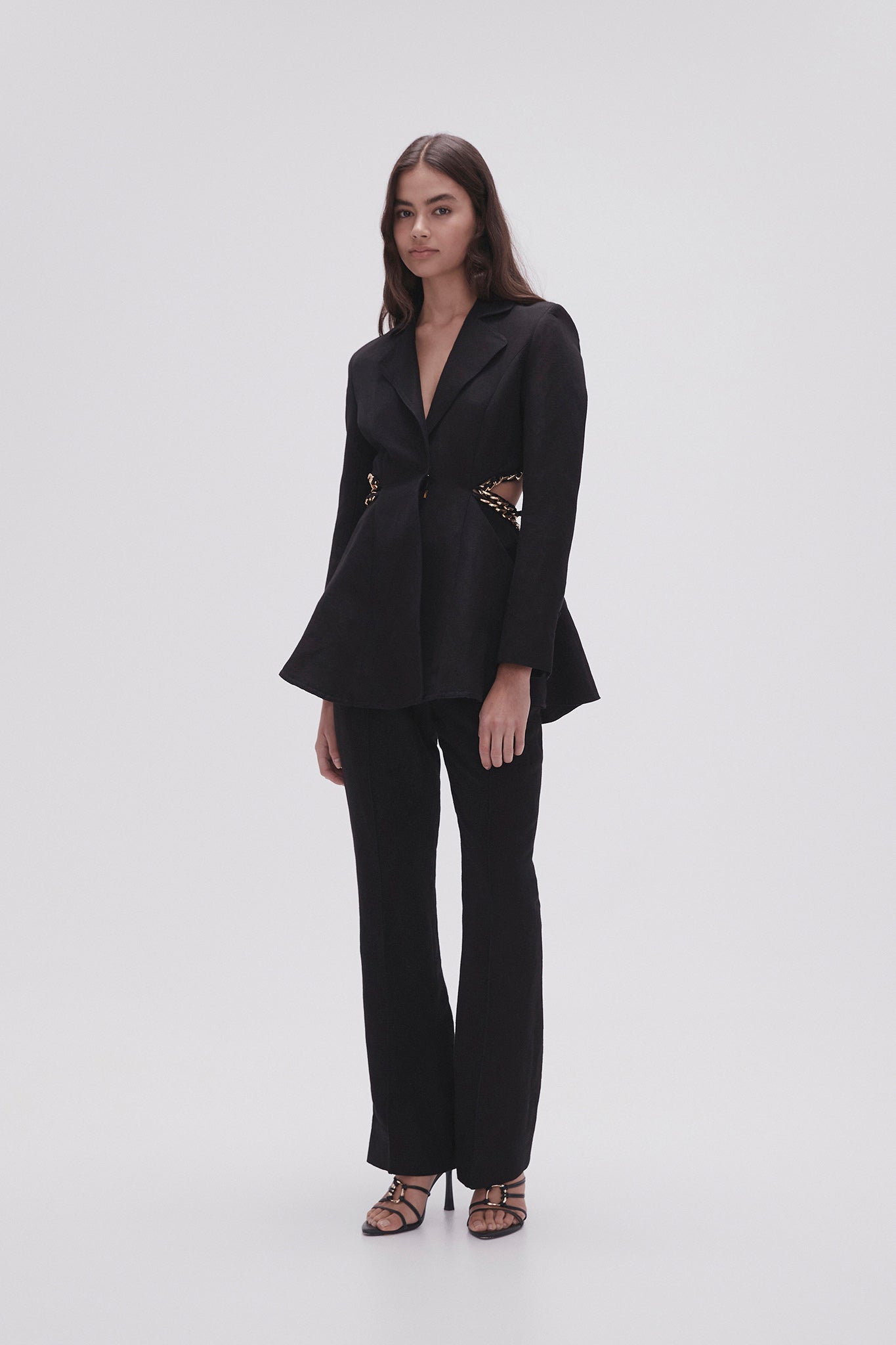 Black Suit Jacket Women Dress 2023 New Fashion Spring Backless Waistband  Slim Dress Coat - AliExpress